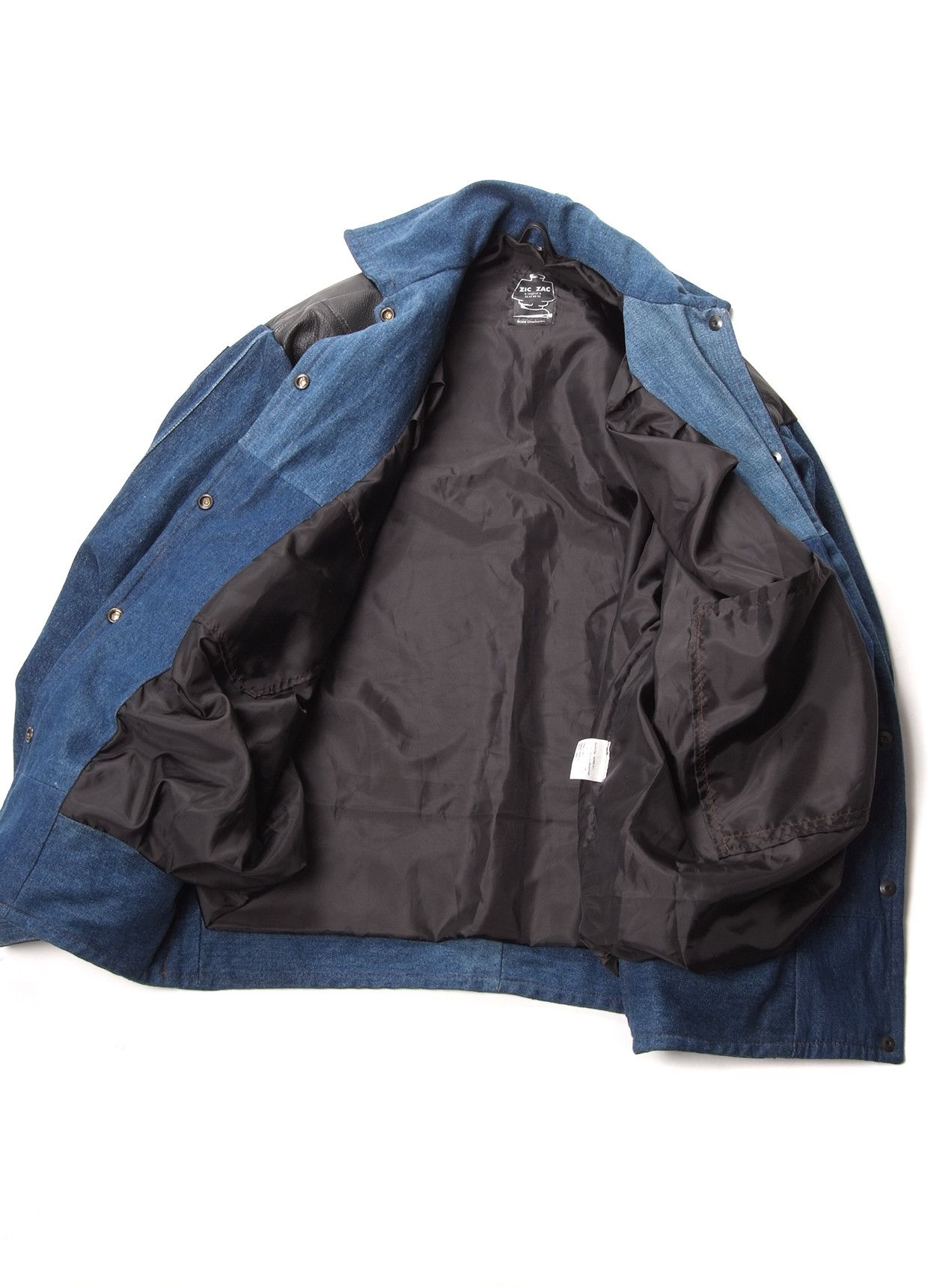 Handmade × Japanese Brand × The Recycled Planet Heavyweight Reworked Jacket Denim + Leather Size US S / EU 44-46 / 1 - 3 Thumbnail