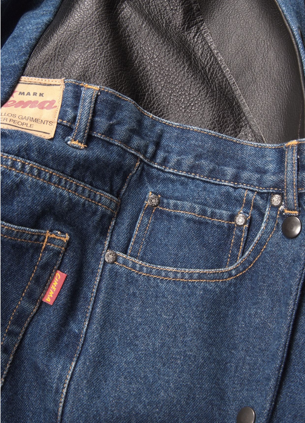 Handmade × Japanese Brand × The Recycled Planet Heavyweight Reworked Jacket Denim + Leather Size US S / EU 44-46 / 1 - 6 Thumbnail