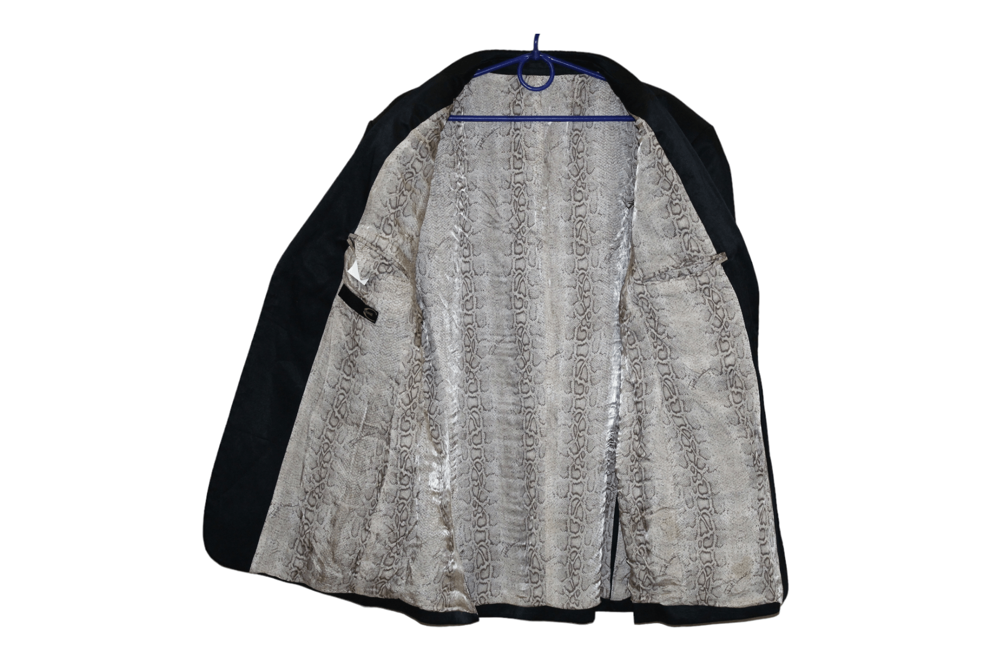 Just Cavalli Cavalli Satin Cotton-Blend Animal Print Lined Tuxedo Jacket Size US XL / EU 56 / 4 - 2 Thumbnail