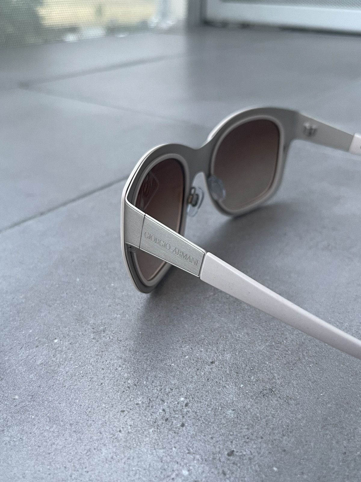 Emporio Armani Giorgio Armani AR6010 3029/13 Cream Silver Sunglasses Size ONE SIZE - 5 Thumbnail