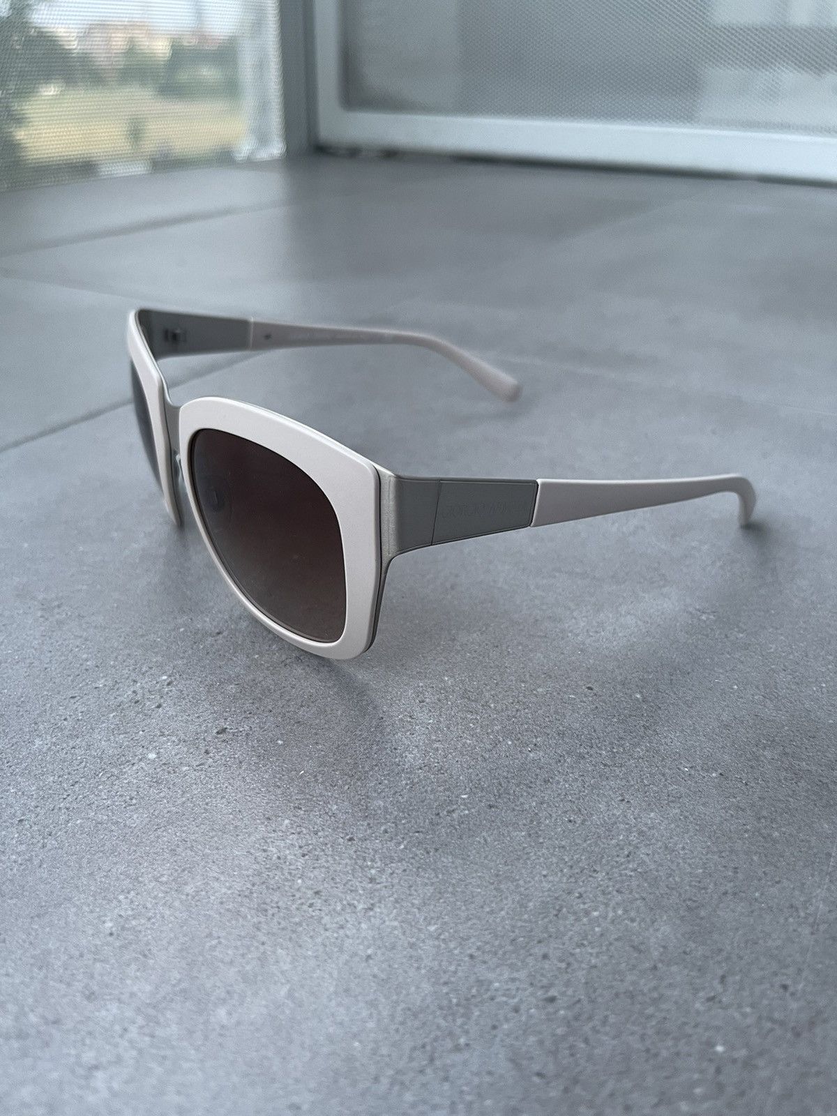 Emporio Armani Giorgio Armani AR6010 3029/13 Cream Silver Sunglasses Size ONE SIZE - 4 Thumbnail