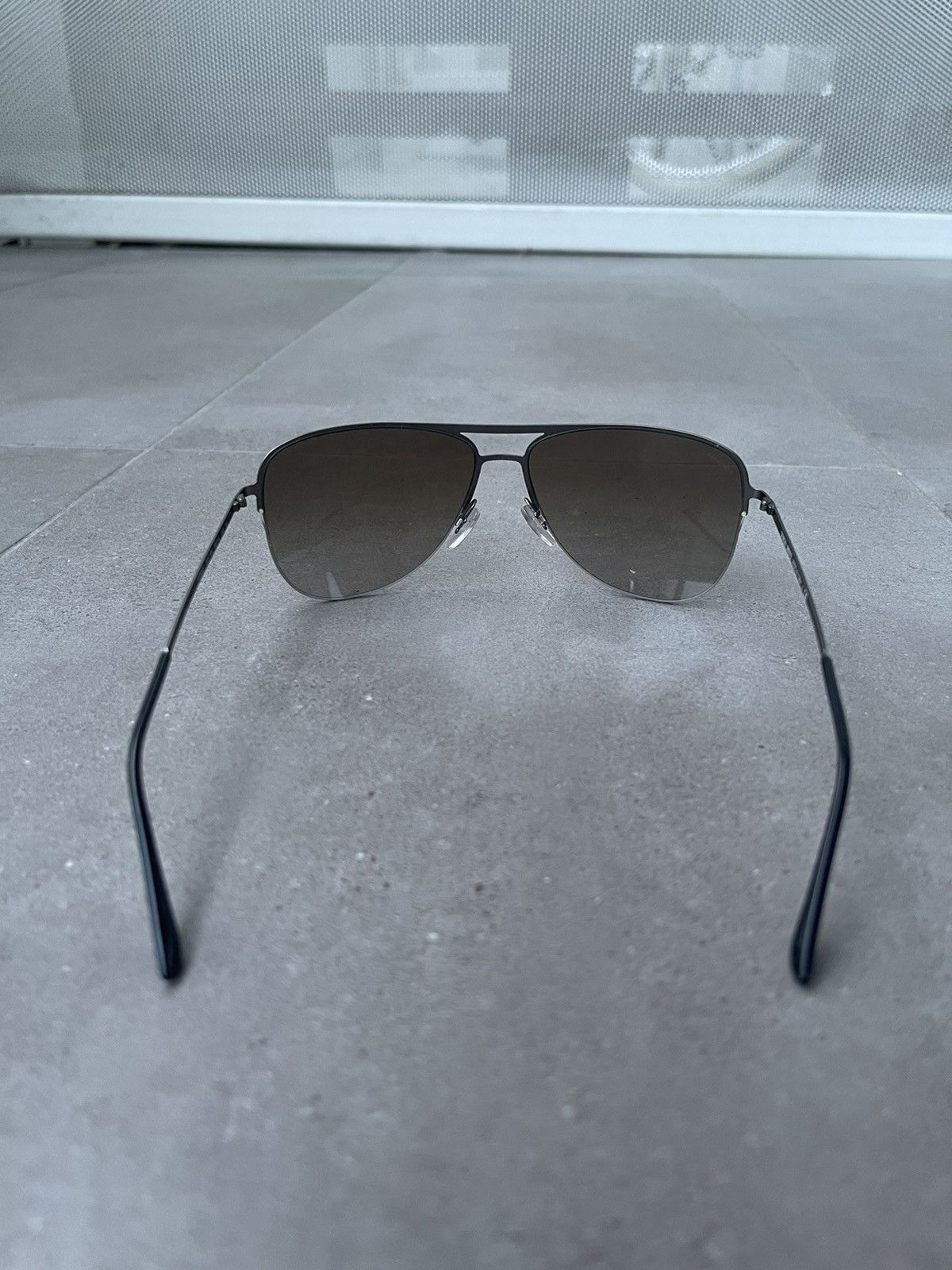 Armani × Emporio Armani × Giorgio Armani Giorgio Armani AR6007 3037/8E SilverBlack Aviator Sunglasses Size ONE SIZE - 6 Thumbnail