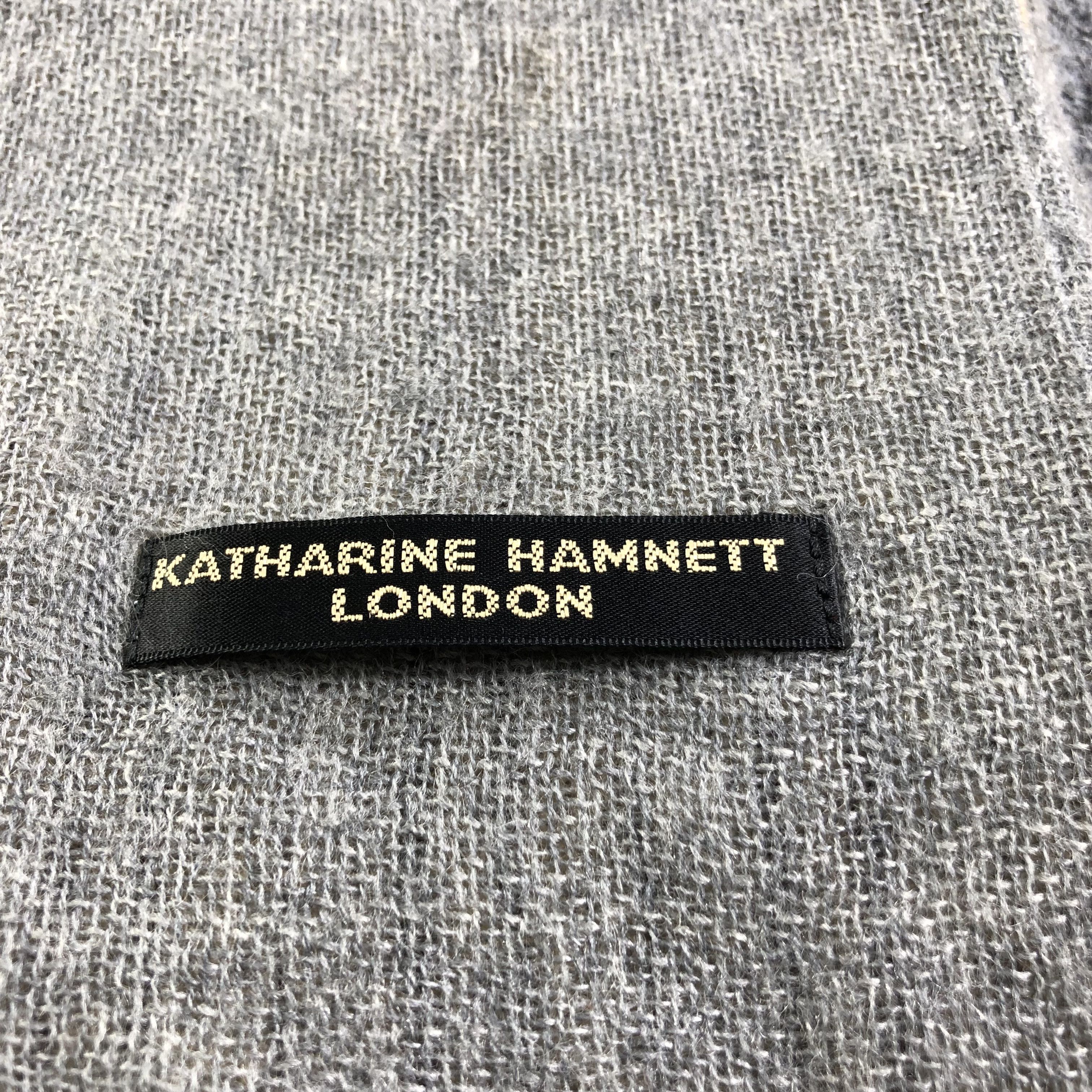 Katharine Hamnett London Katharine Hamnett Wool Scarf Muffler V1895 Size ONE SIZE - 4 Thumbnail