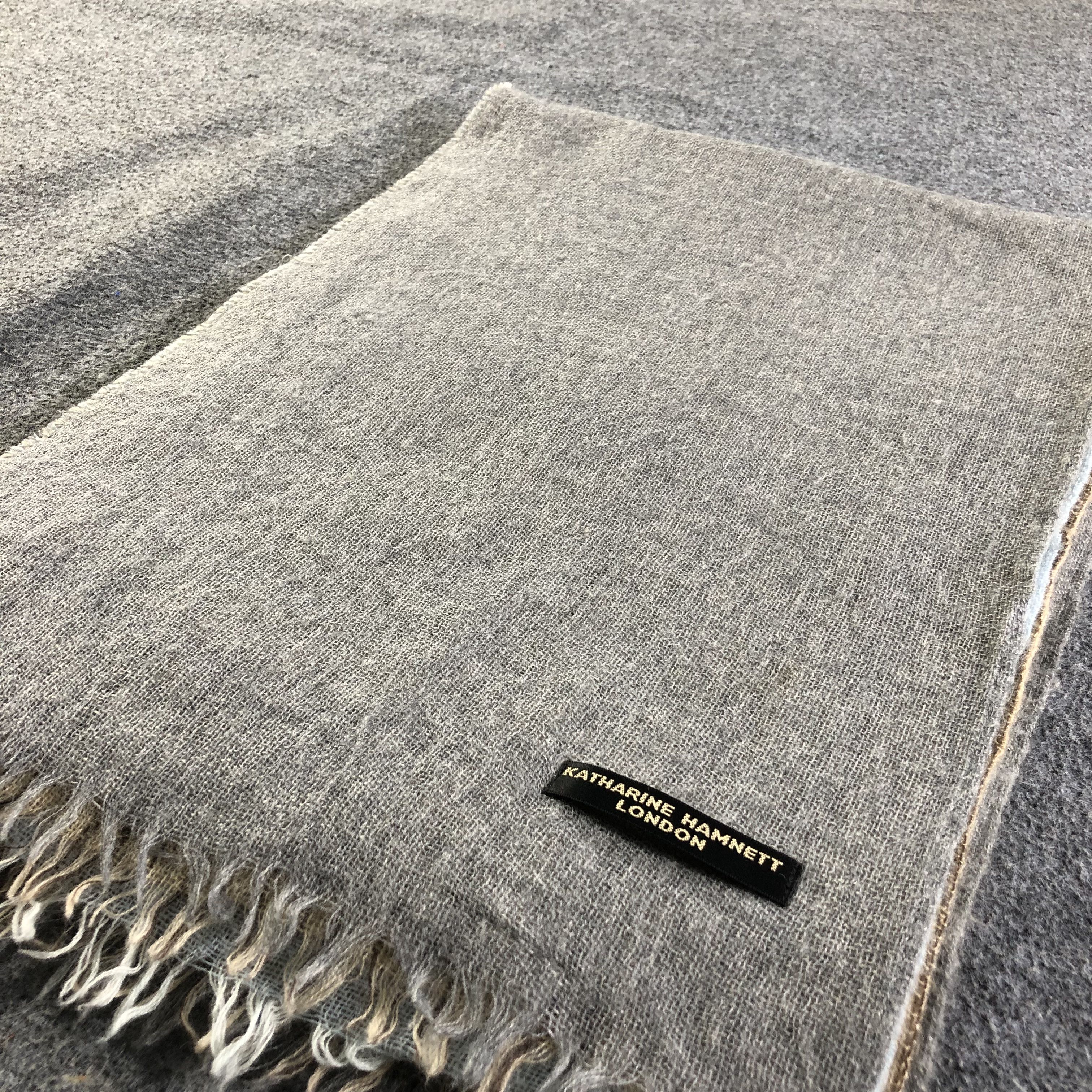 Katharine Hamnett London Katharine Hamnett Wool Scarf Muffler V1895 Size ONE SIZE - 3 Thumbnail