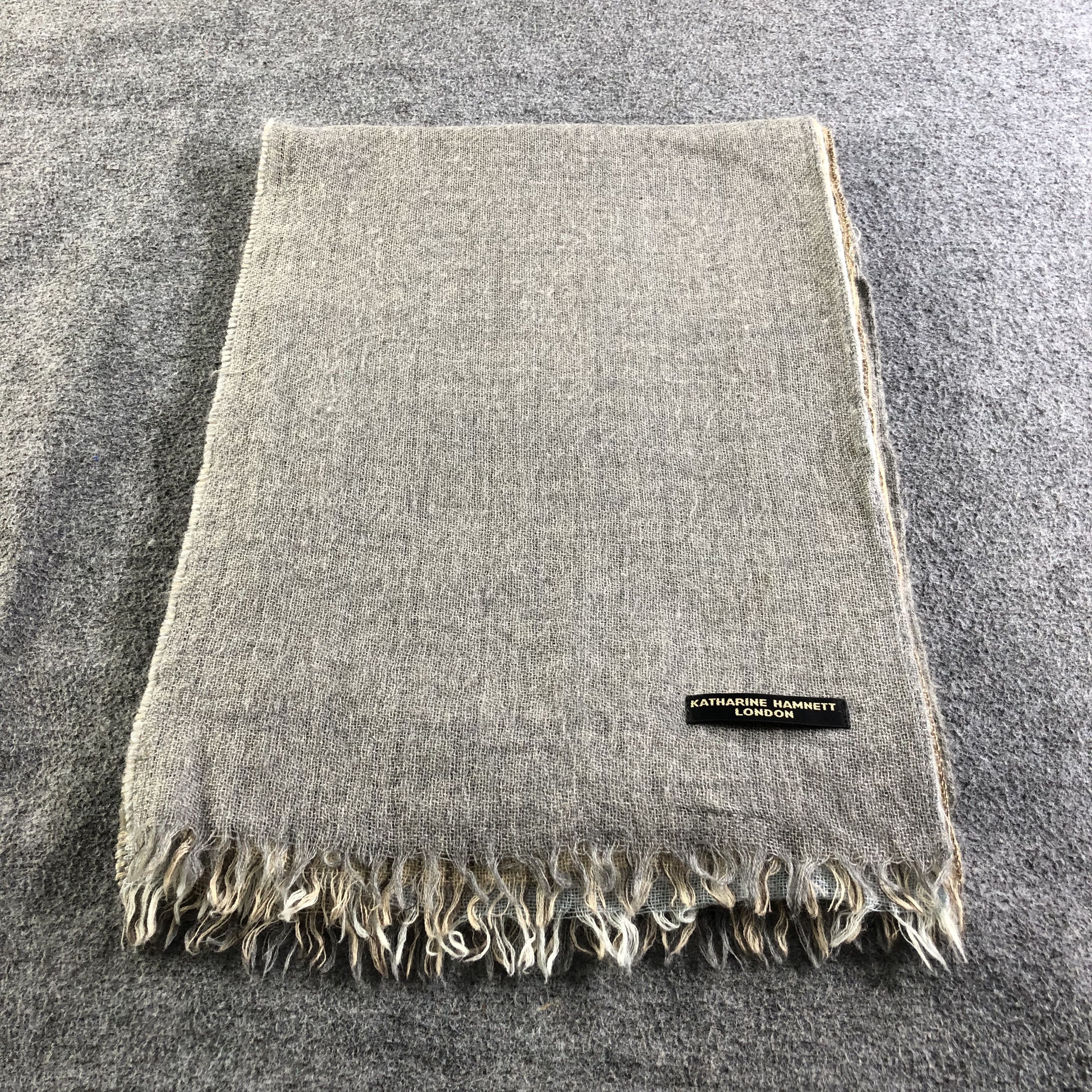 Katharine Hamnett London Katharine Hamnett Wool Scarf Muffler V1895 Size ONE SIZE - 2 Thumbnail