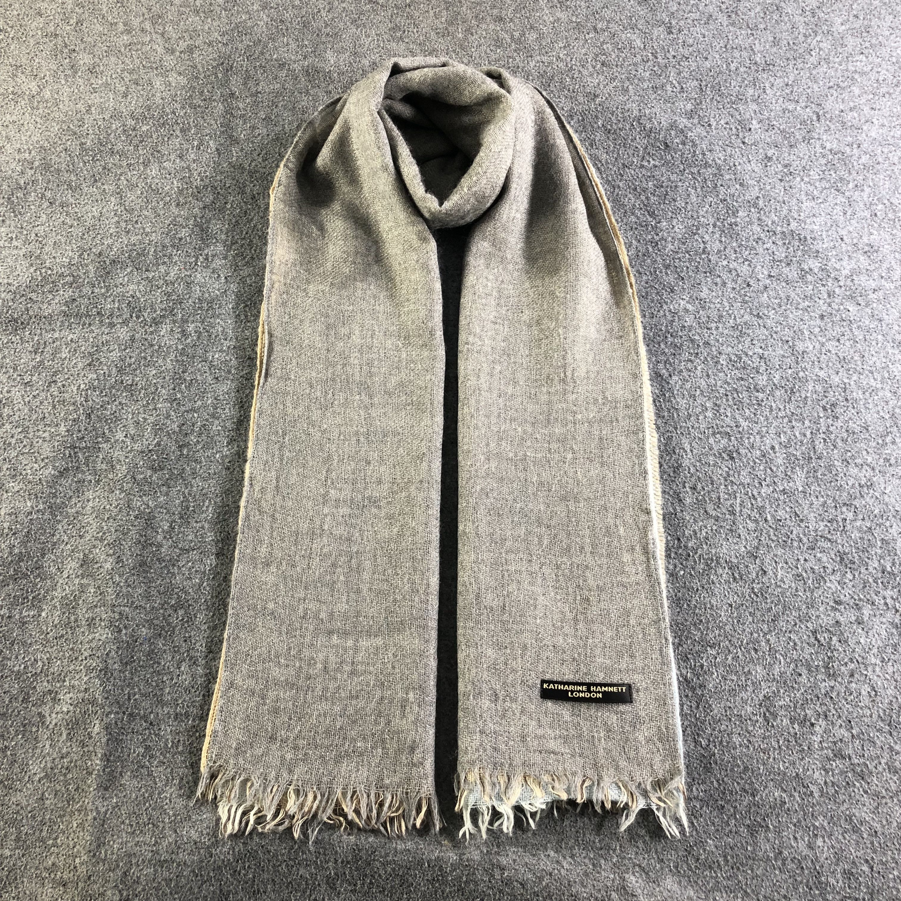 Katharine Hamnett London Katharine Hamnett Wool Scarf Muffler V1895 Size ONE SIZE - 1 Thumbnail