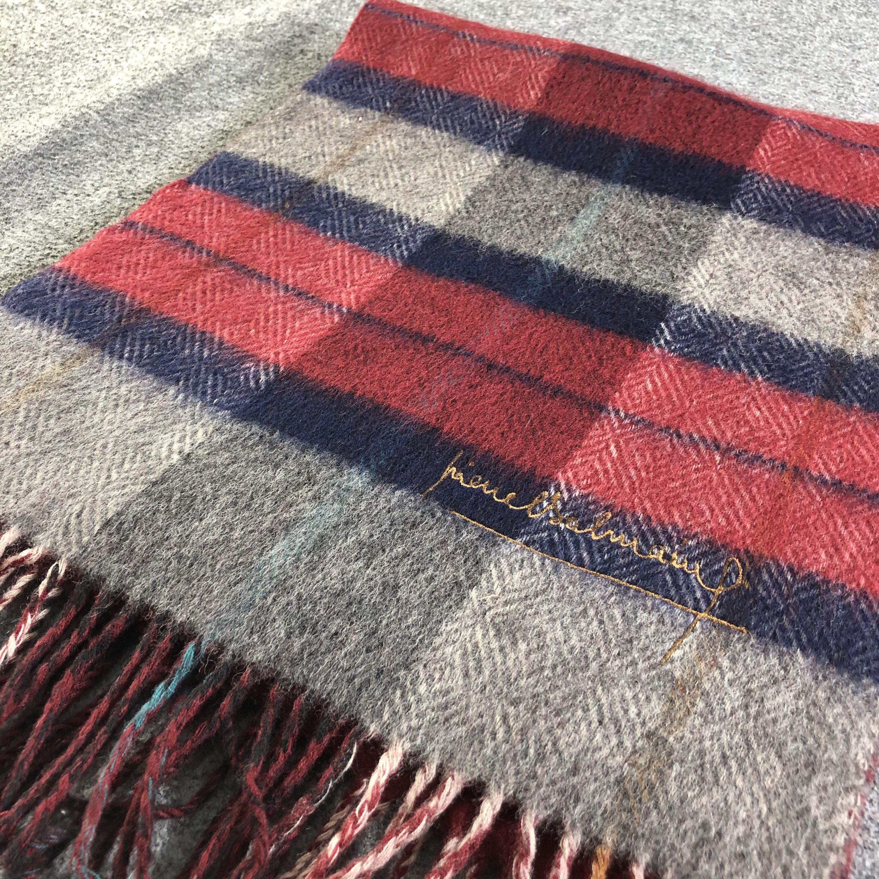 Pierre Balmain Pierre Balmain Tartan Wool Scarf Muffler V1896 Size ONE SIZE - 3 Thumbnail