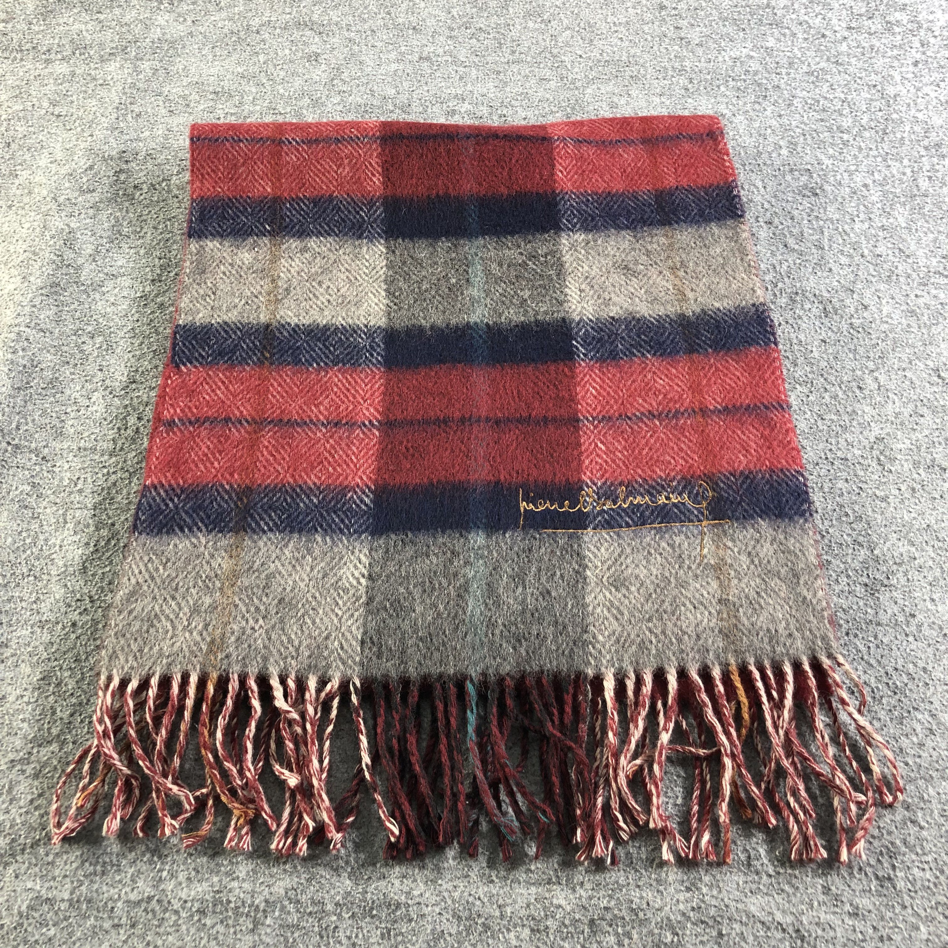 Pierre Balmain Pierre Balmain Tartan Wool Scarf Muffler V1896 Size ONE SIZE - 2 Thumbnail