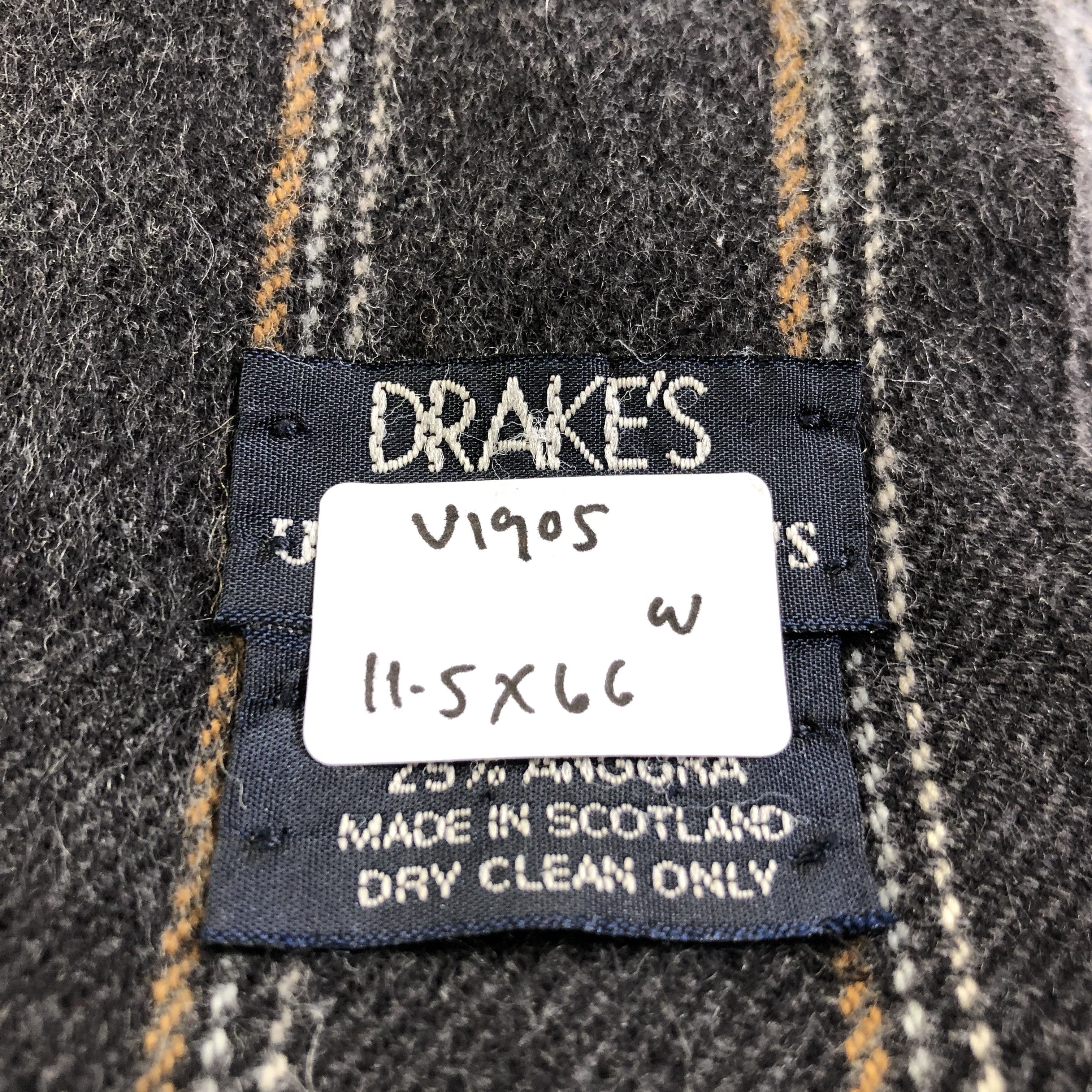 Drake's Drake's X United Arrow Striped Wool Scarf Muffler V1905 Size ONE SIZE - 9 Thumbnail