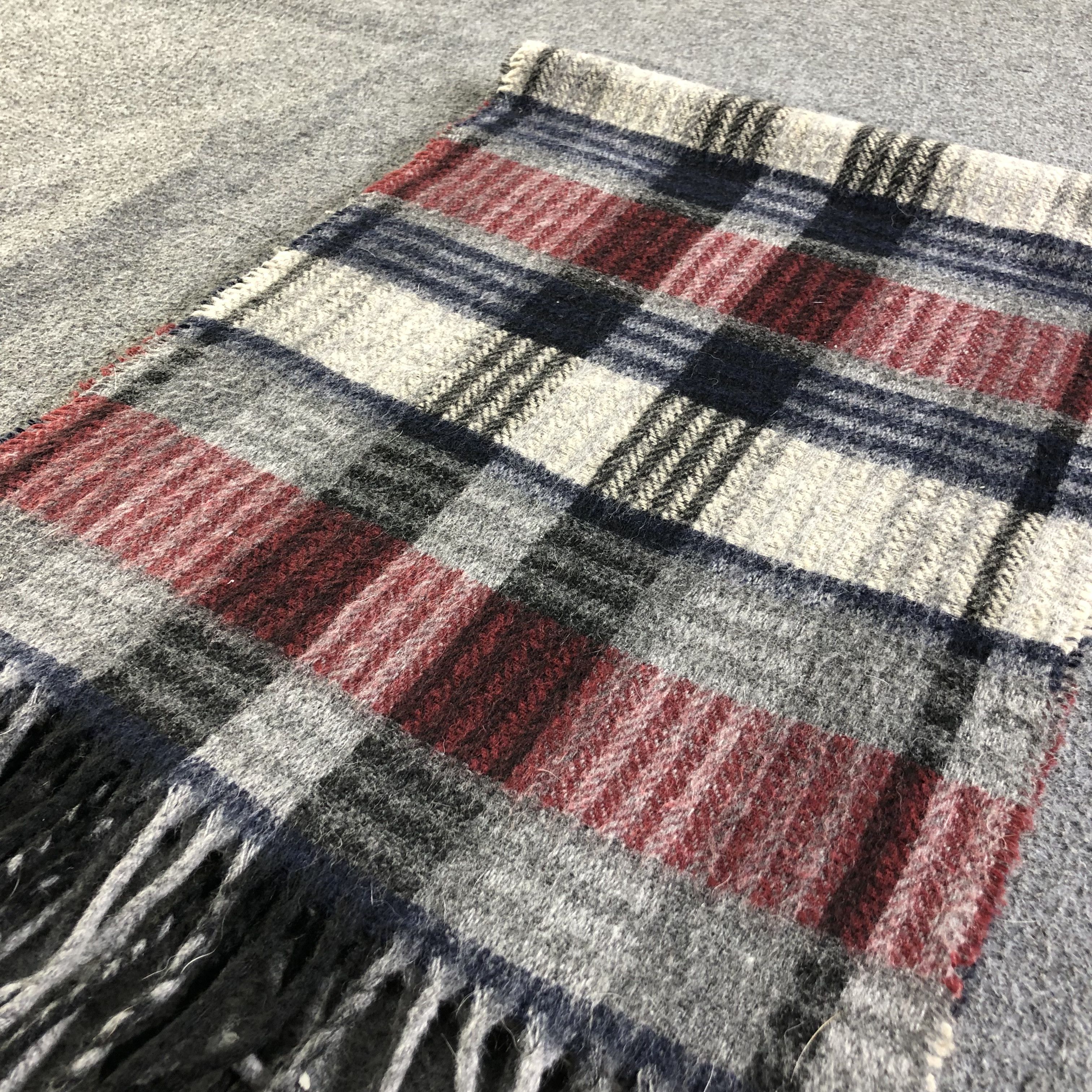 GAS GAS Tartan Wool Scarf Muffler V1918 Size ONE SIZE - 3 Thumbnail