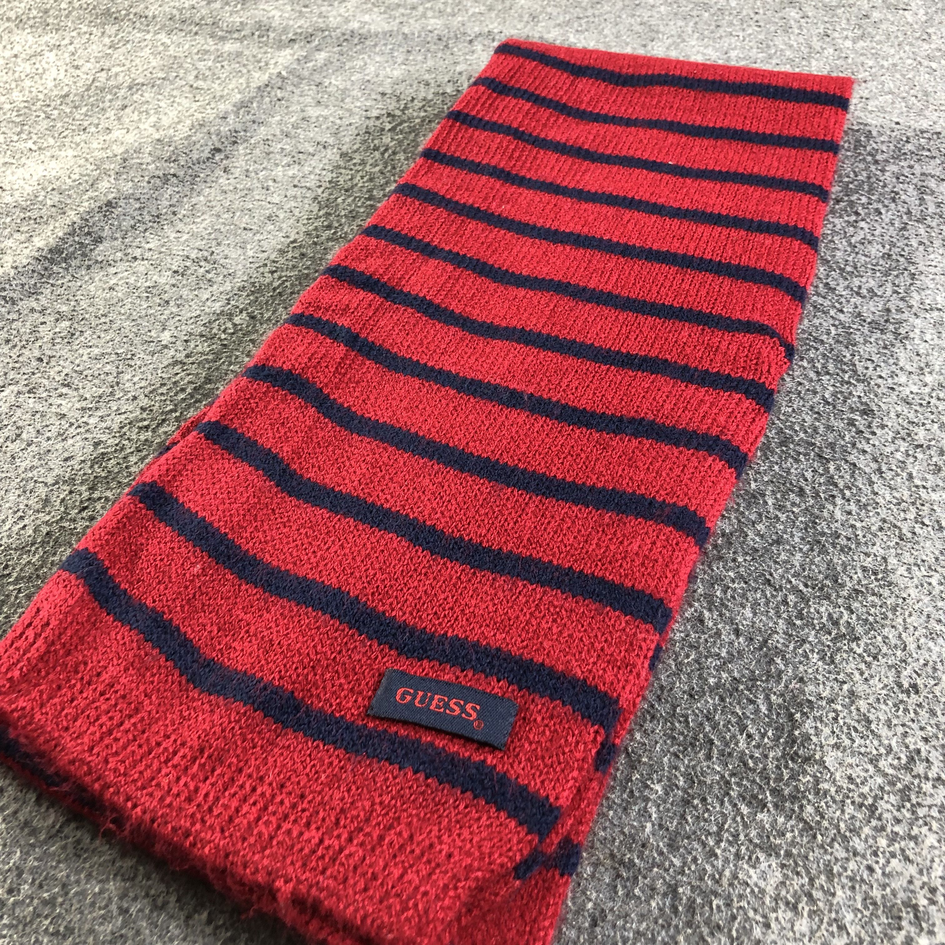 Guess Guess Striped Wool Scarf Muffler V1923 Size ONE SIZE - 4 Thumbnail
