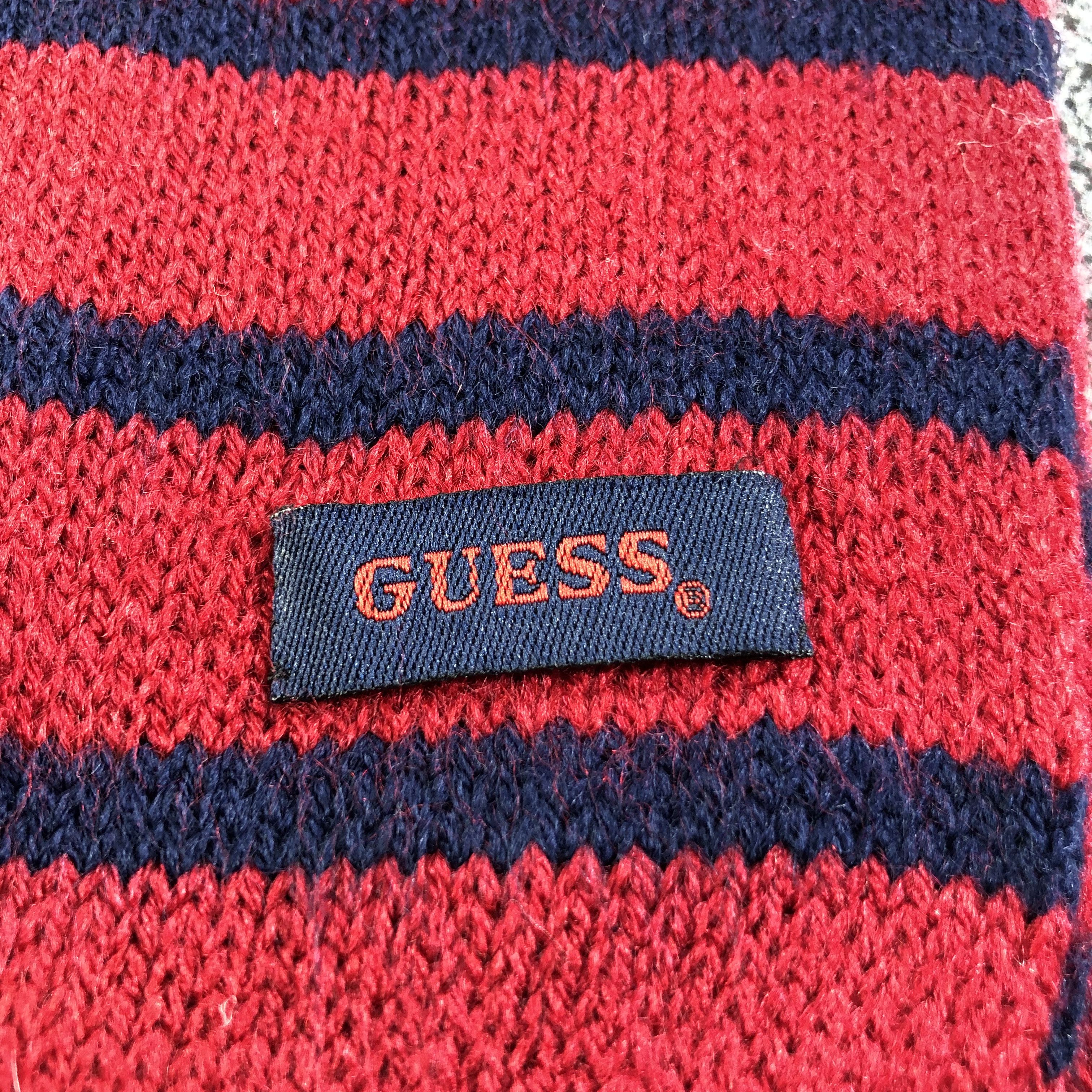 Guess Guess Striped Wool Scarf Muffler V1923 Size ONE SIZE - 5 Thumbnail
