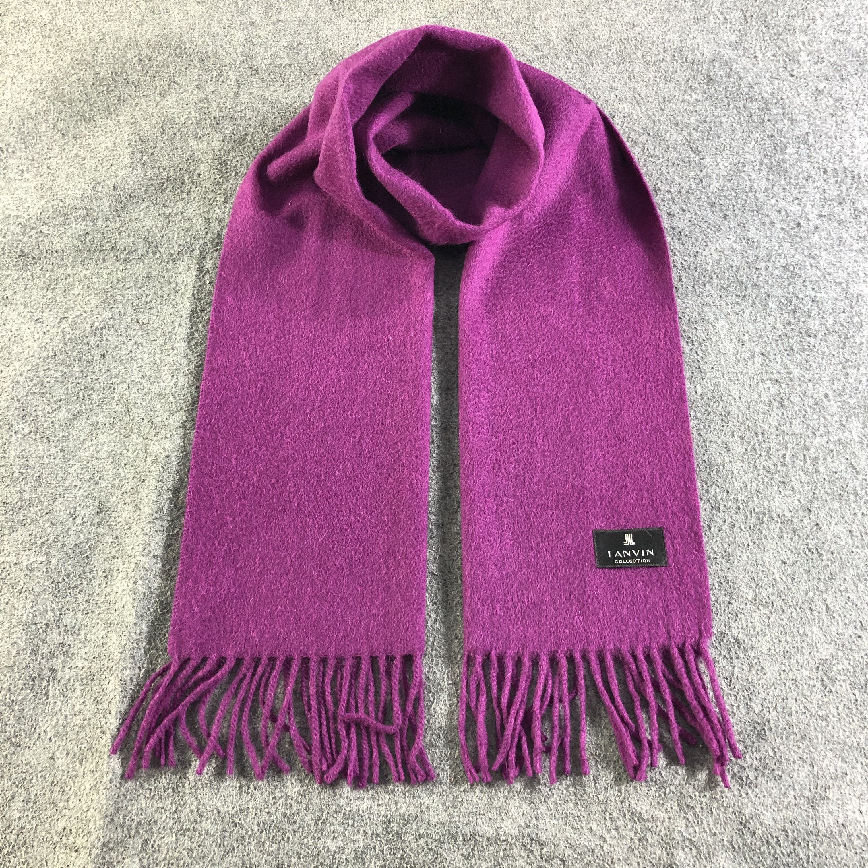 Lanvin × Vintage Lanvin Cashmere Scarf Muffler V1924 Size ONE SIZE - 1 Thumbnail