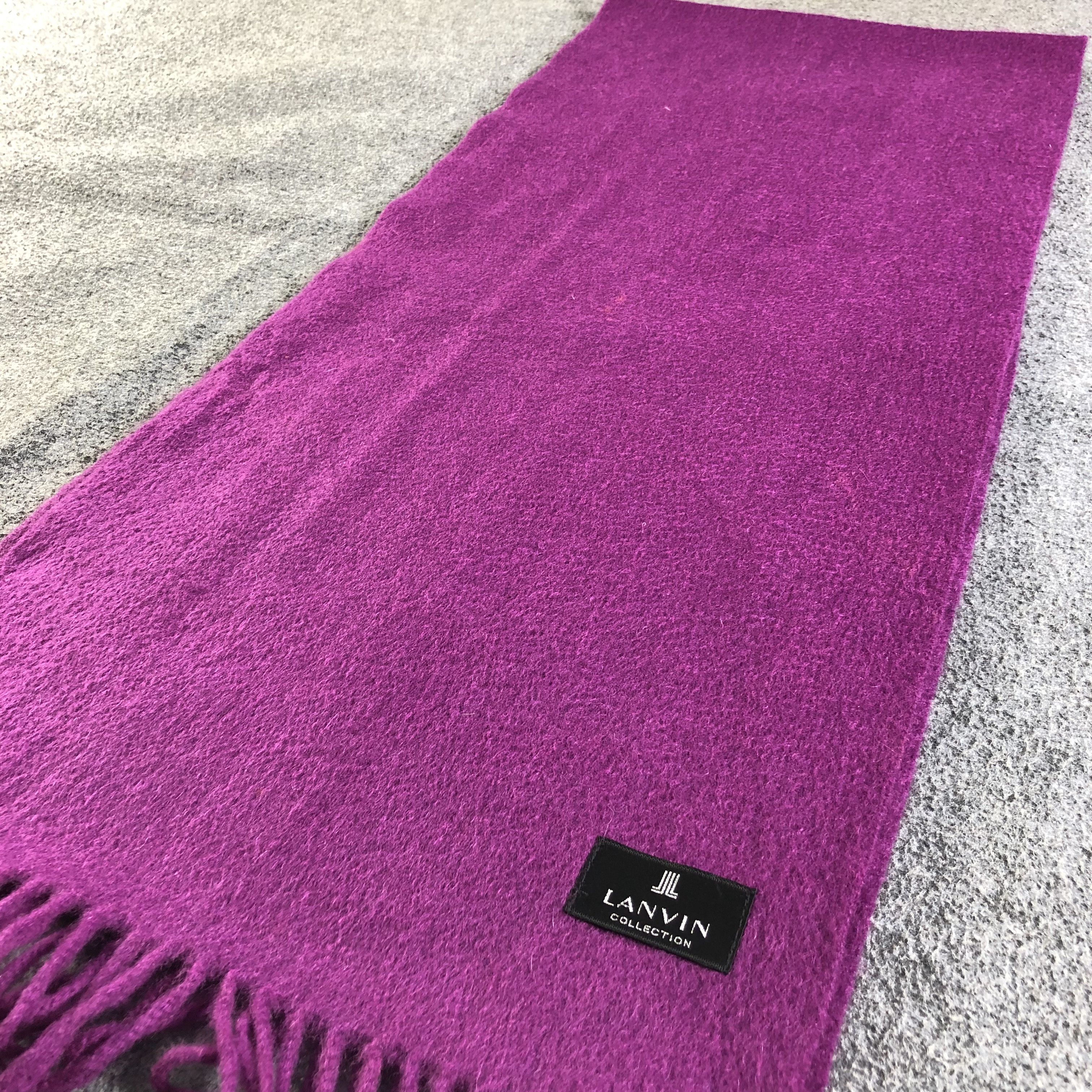 Lanvin × Vintage Lanvin Cashmere Scarf Muffler V1924 Size ONE SIZE - 3 Thumbnail