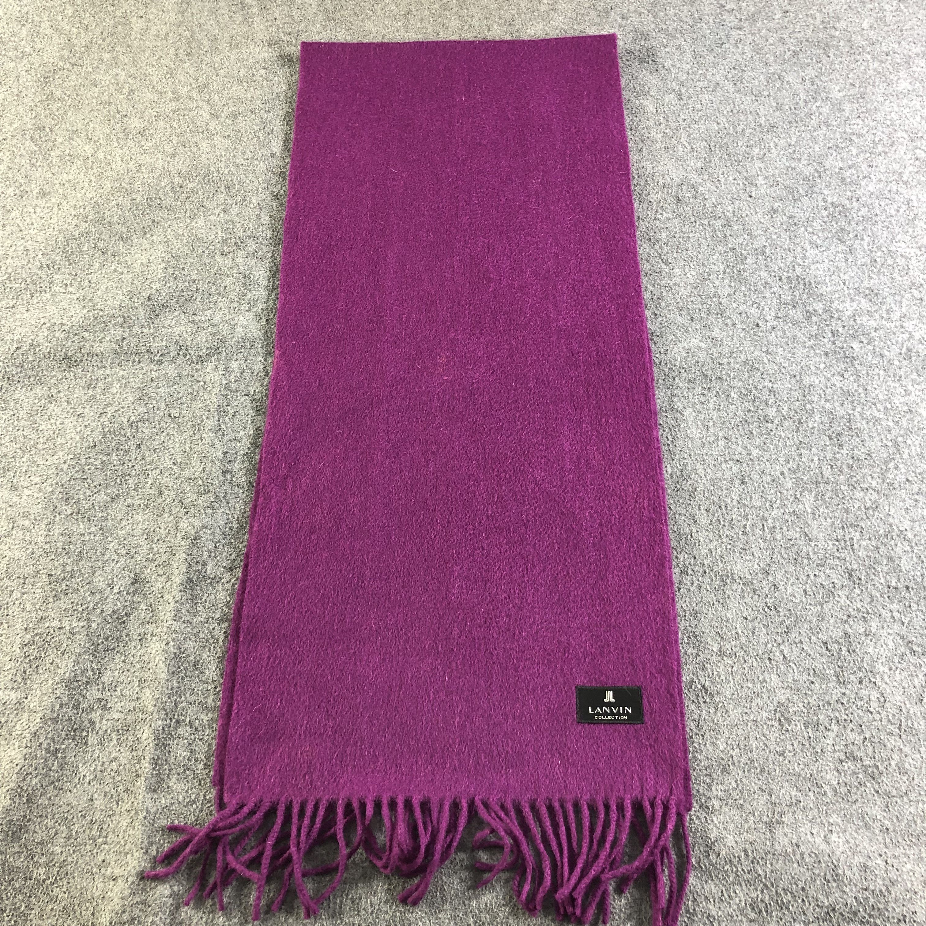 Lanvin × Vintage Lanvin Cashmere Scarf Muffler V1924 Size ONE SIZE - 2 Thumbnail