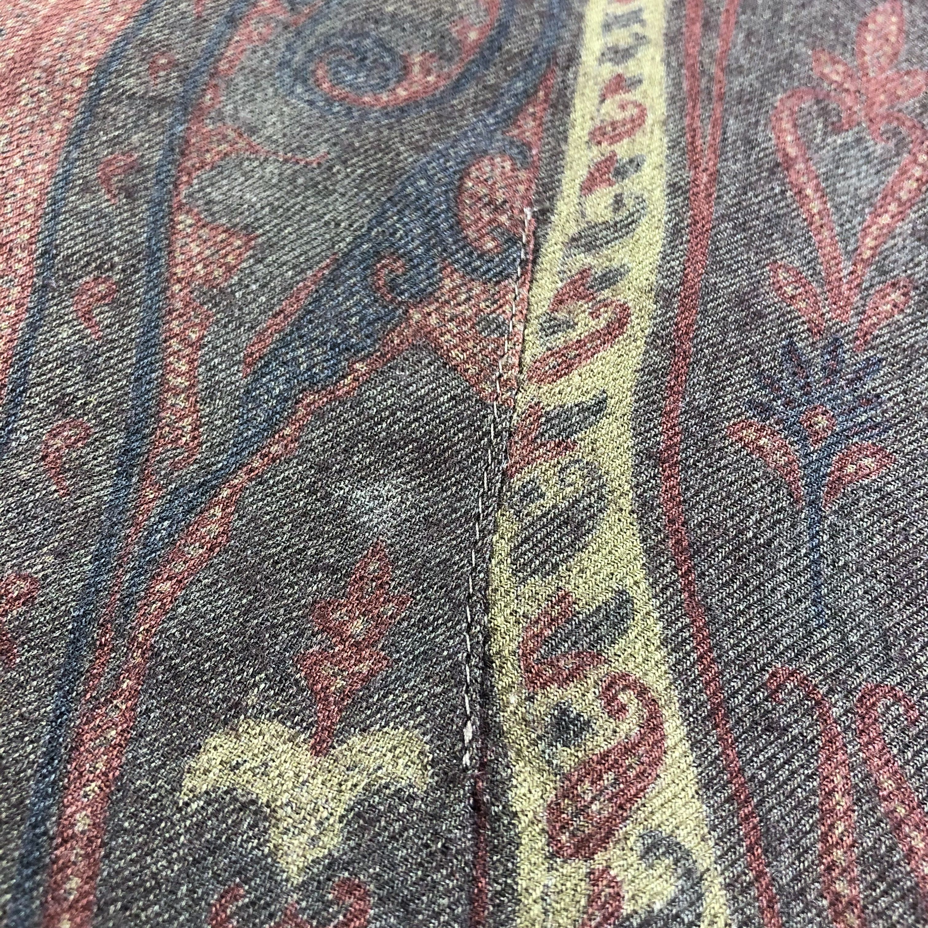 Etro Etro Paisley Silk/Wool Scarf Muffler Neckwear V2399 Size ONE SIZE - 7 Thumbnail
