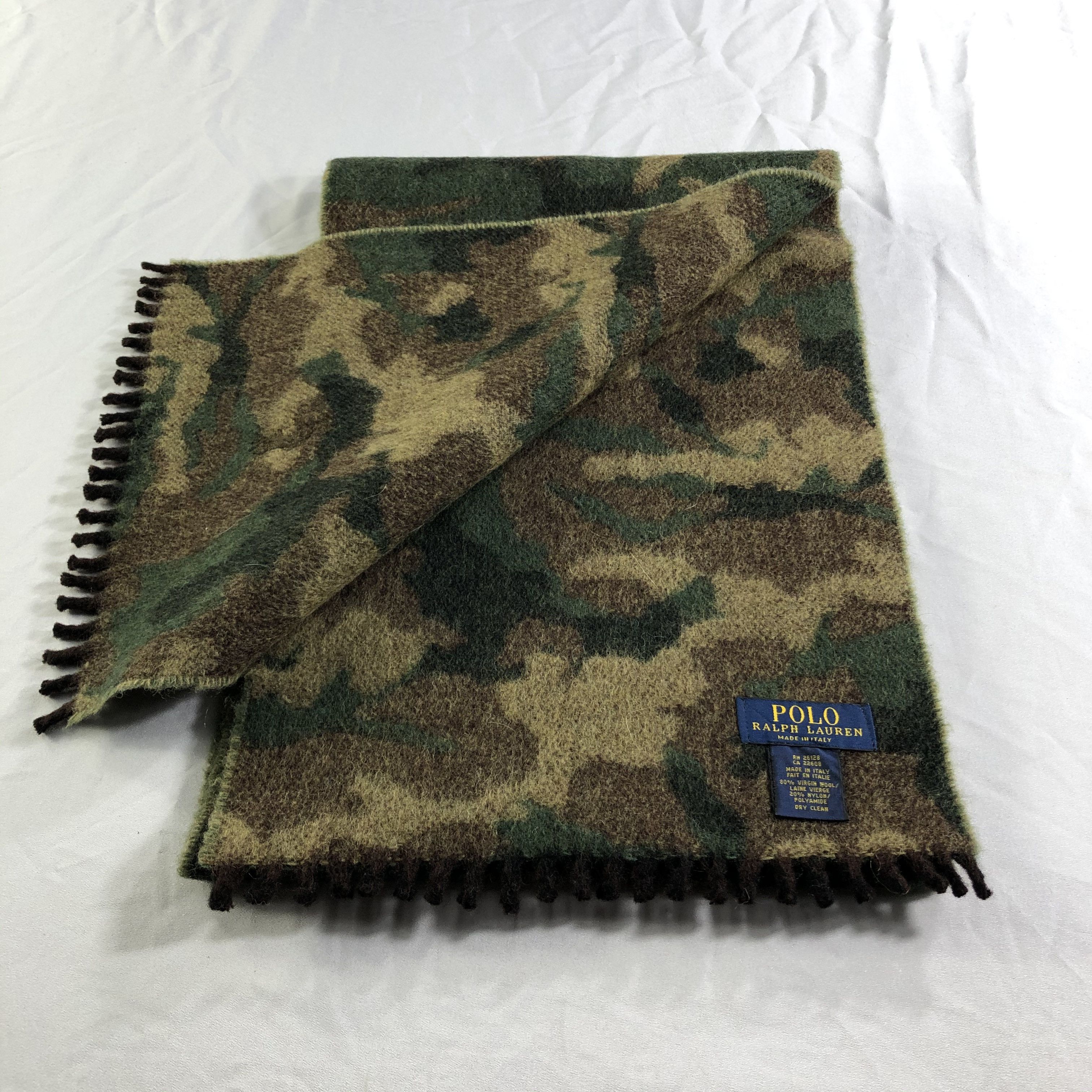 Polo Ralph Lauren Polo Ralph Lauren Camo Wool Scarf Muffler Neckwear V2422 Size ONE SIZE - 5 Thumbnail