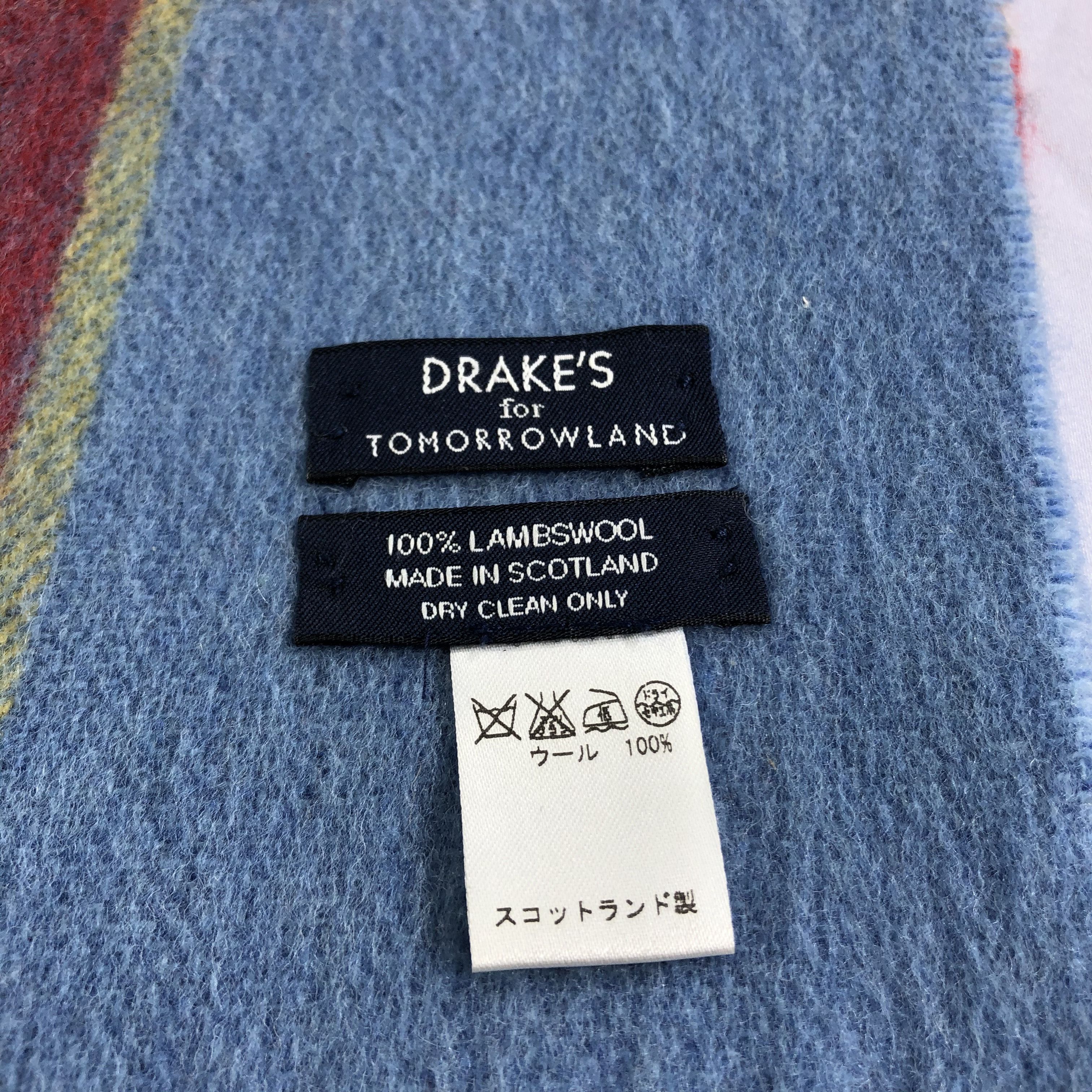 Drake's Drake's Tartan Wool Scarf Muffler Neckwear V2424 Size ONE SIZE - 5 Thumbnail