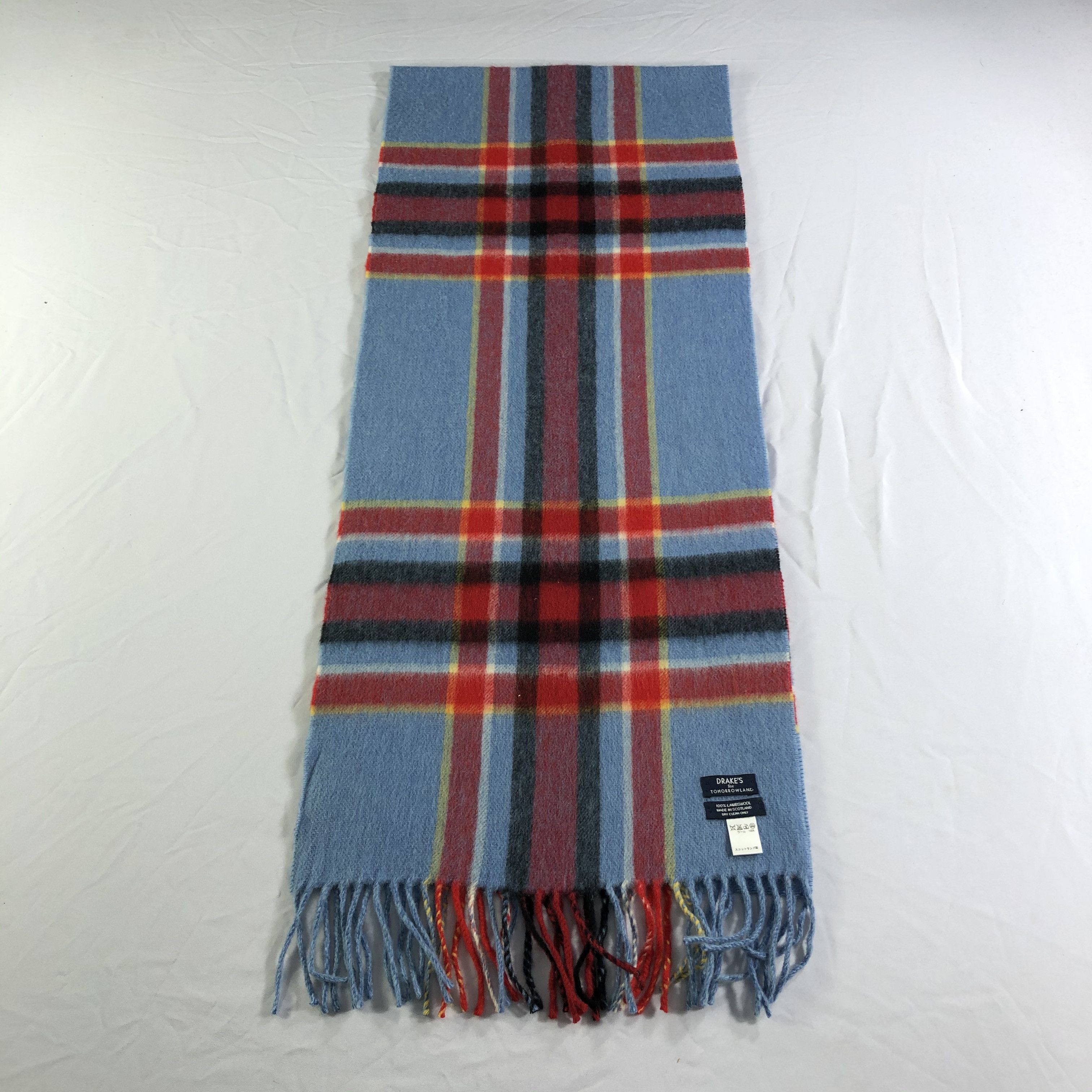 Drake's Drake's Tartan Wool Scarf Muffler Neckwear V2424 Size ONE SIZE - 2 Thumbnail