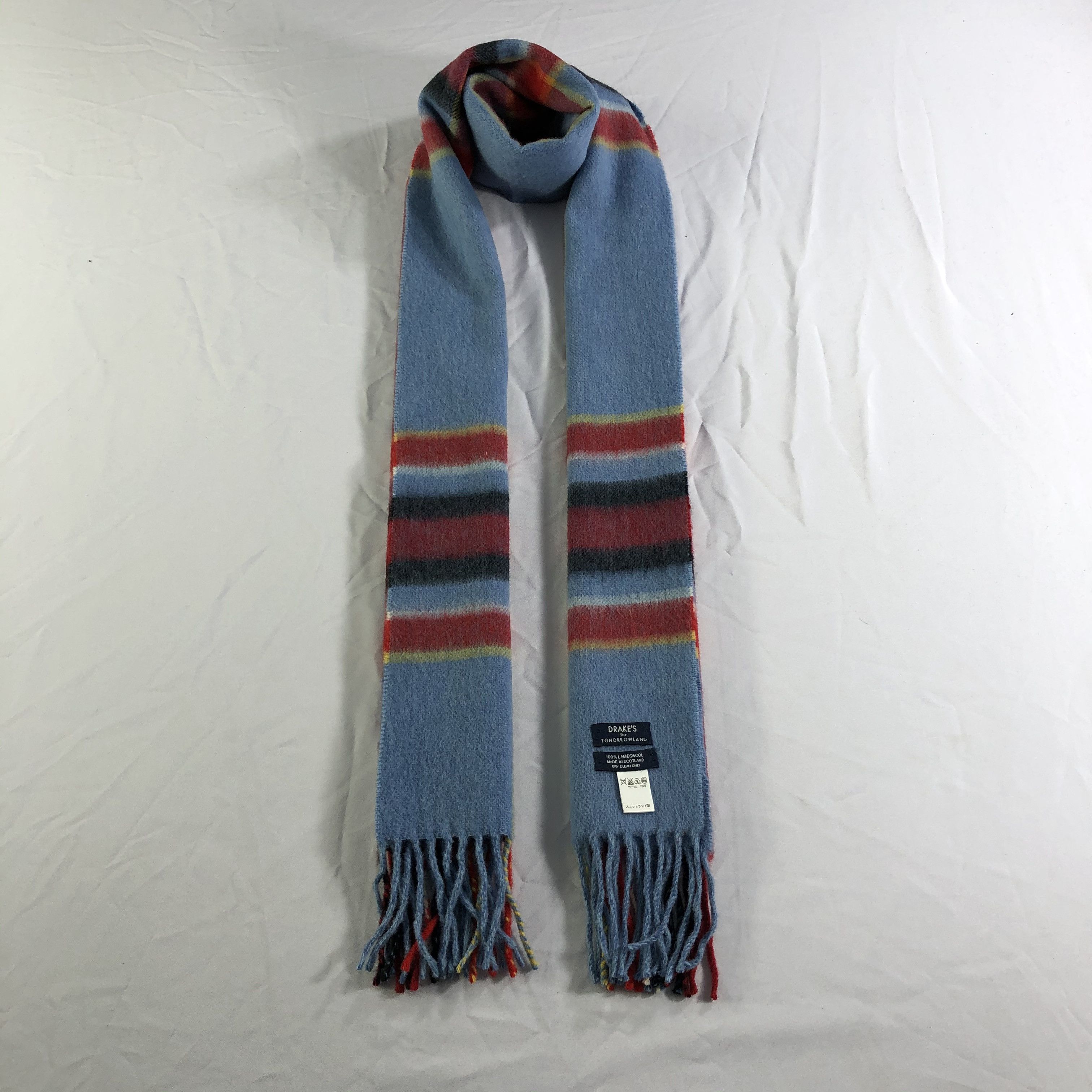 Drake's Drake's Tartan Wool Scarf Muffler Neckwear V2424 Size ONE SIZE - 1 Thumbnail