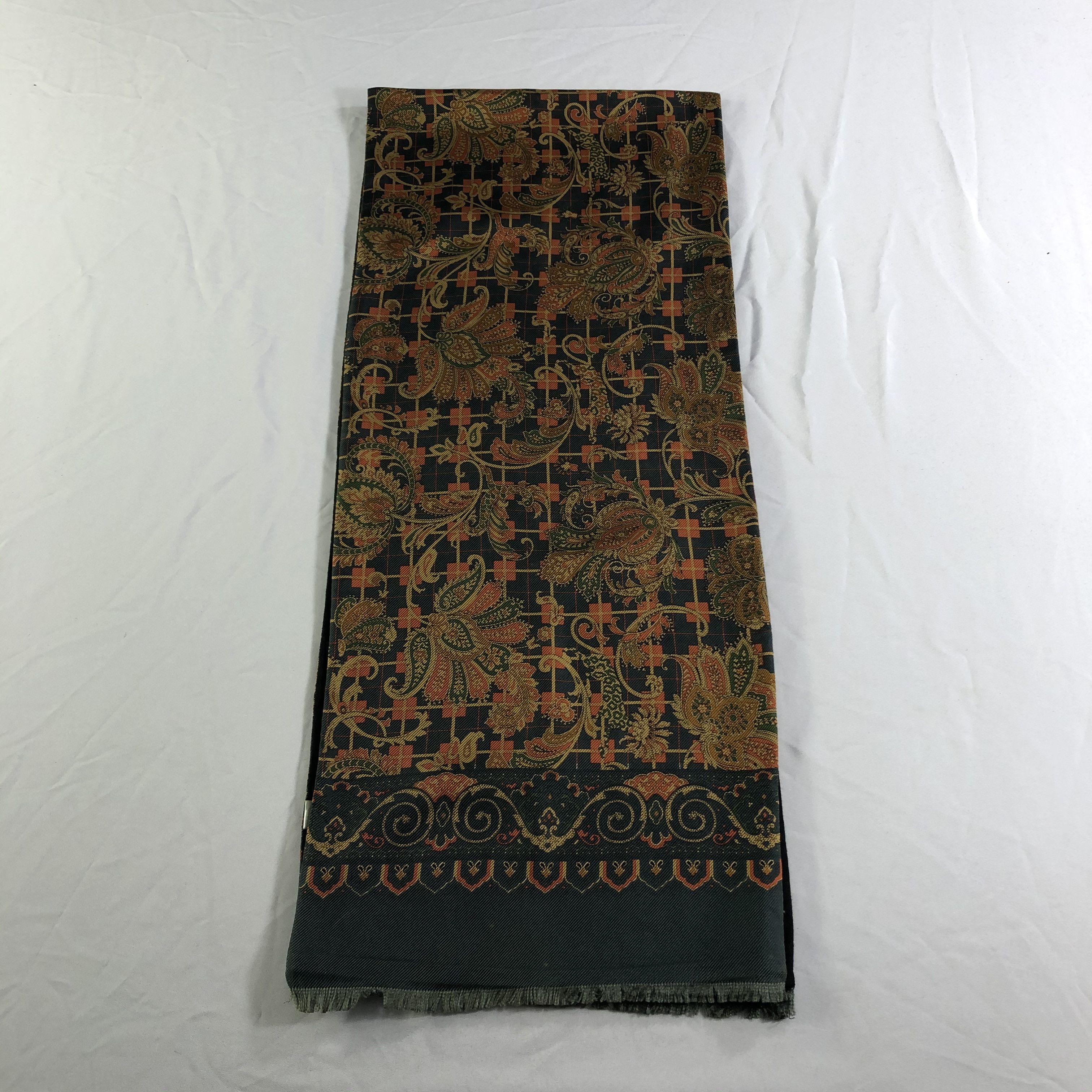 Vintage Luxury Design Silk/Wool Scarf Muffler Neckwear V2430 Size ONE SIZE - 2 Thumbnail