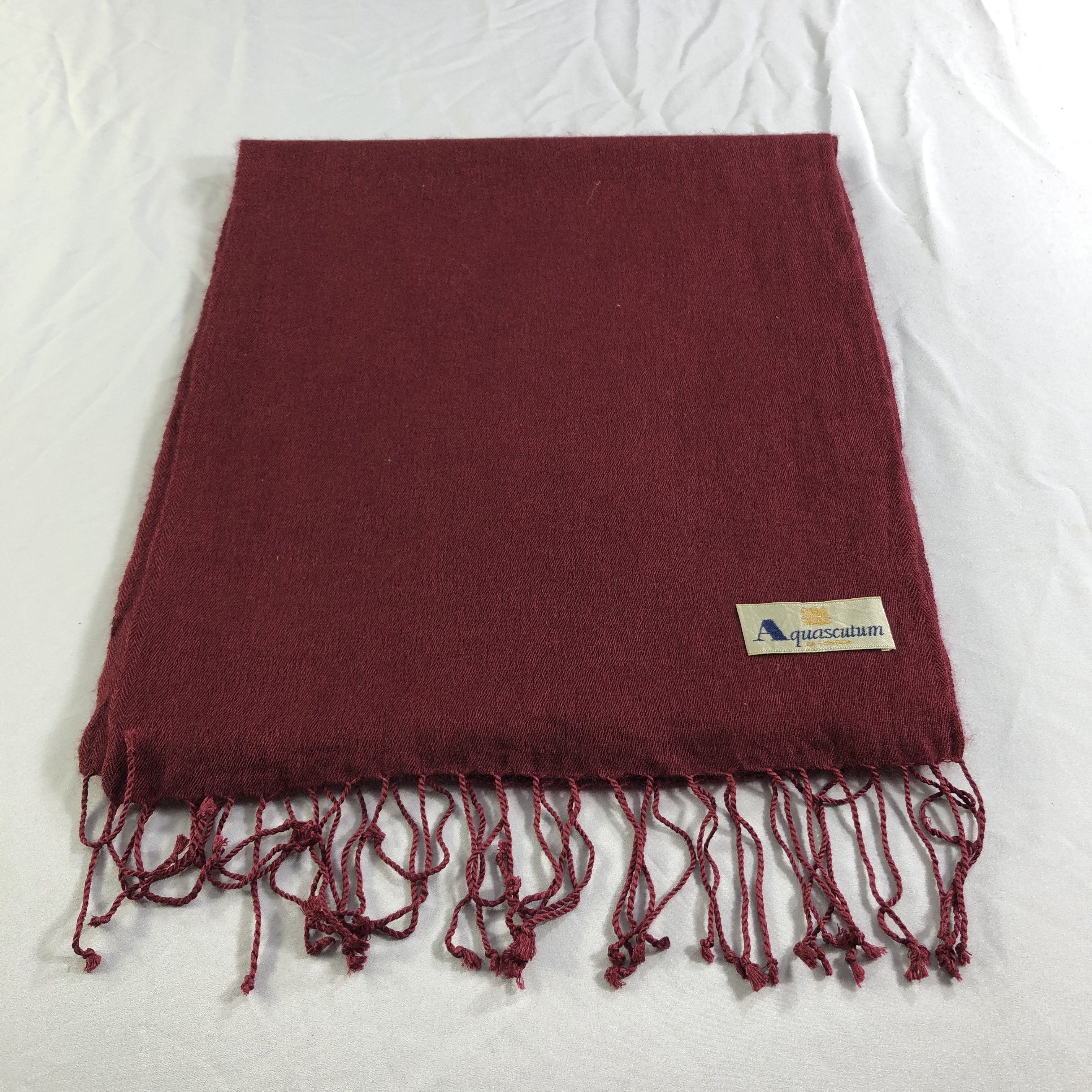 Aquascutum Aquascutum Cashmere Scarf Muffler Neckwear V2435 Size ONE SIZE - 2 Thumbnail