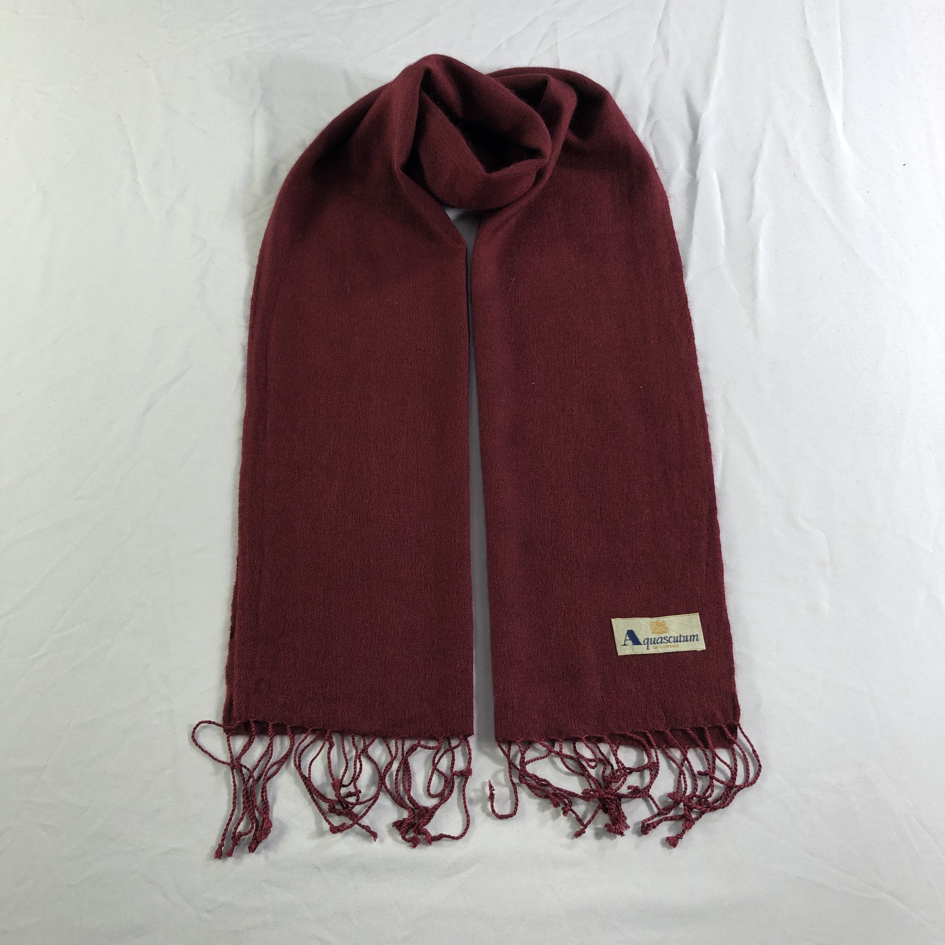 Aquascutum Cashmere Scarf Muffler Neckwear V2435