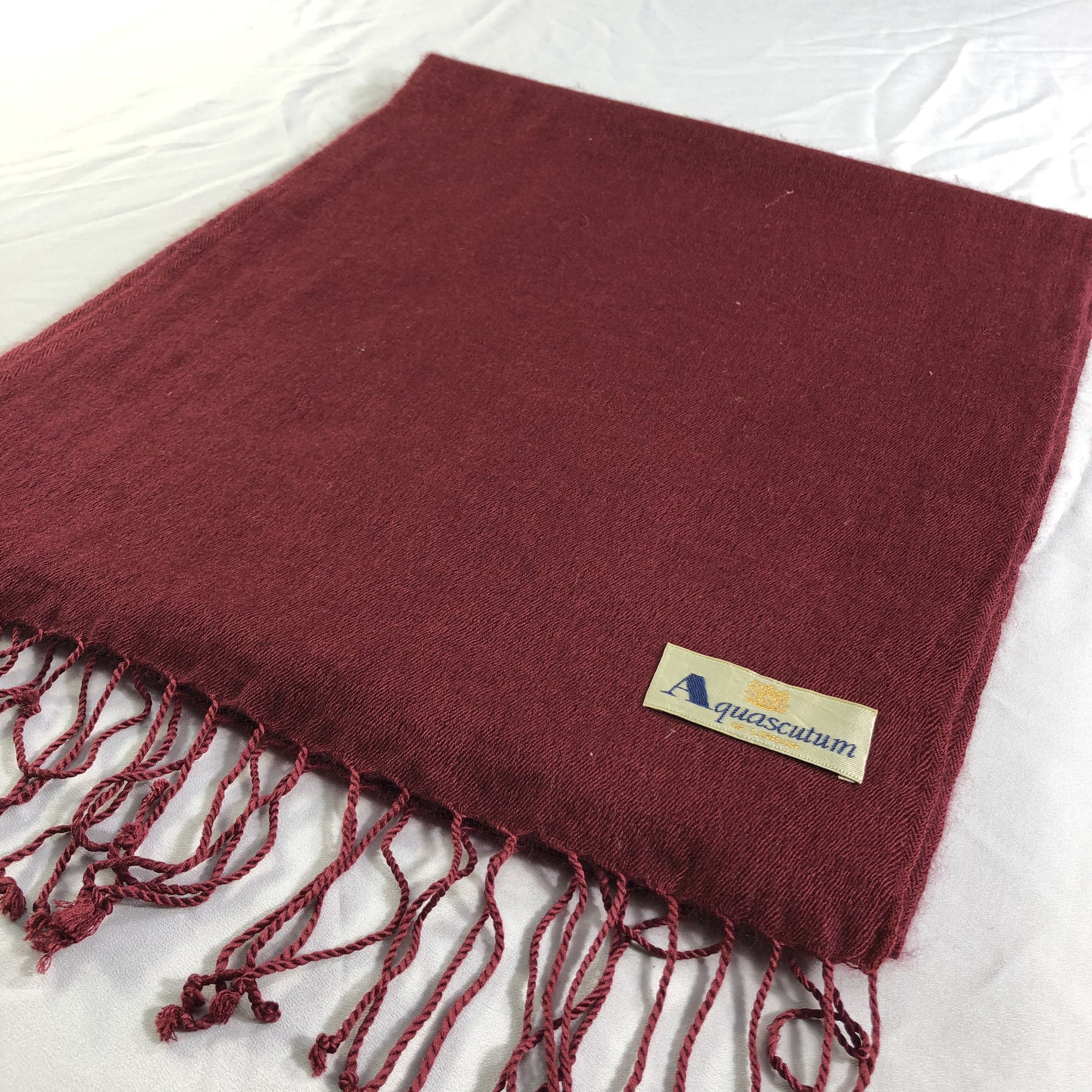 Aquascutum Aquascutum Cashmere Scarf Muffler Neckwear V2435 Size ONE SIZE - 3 Thumbnail