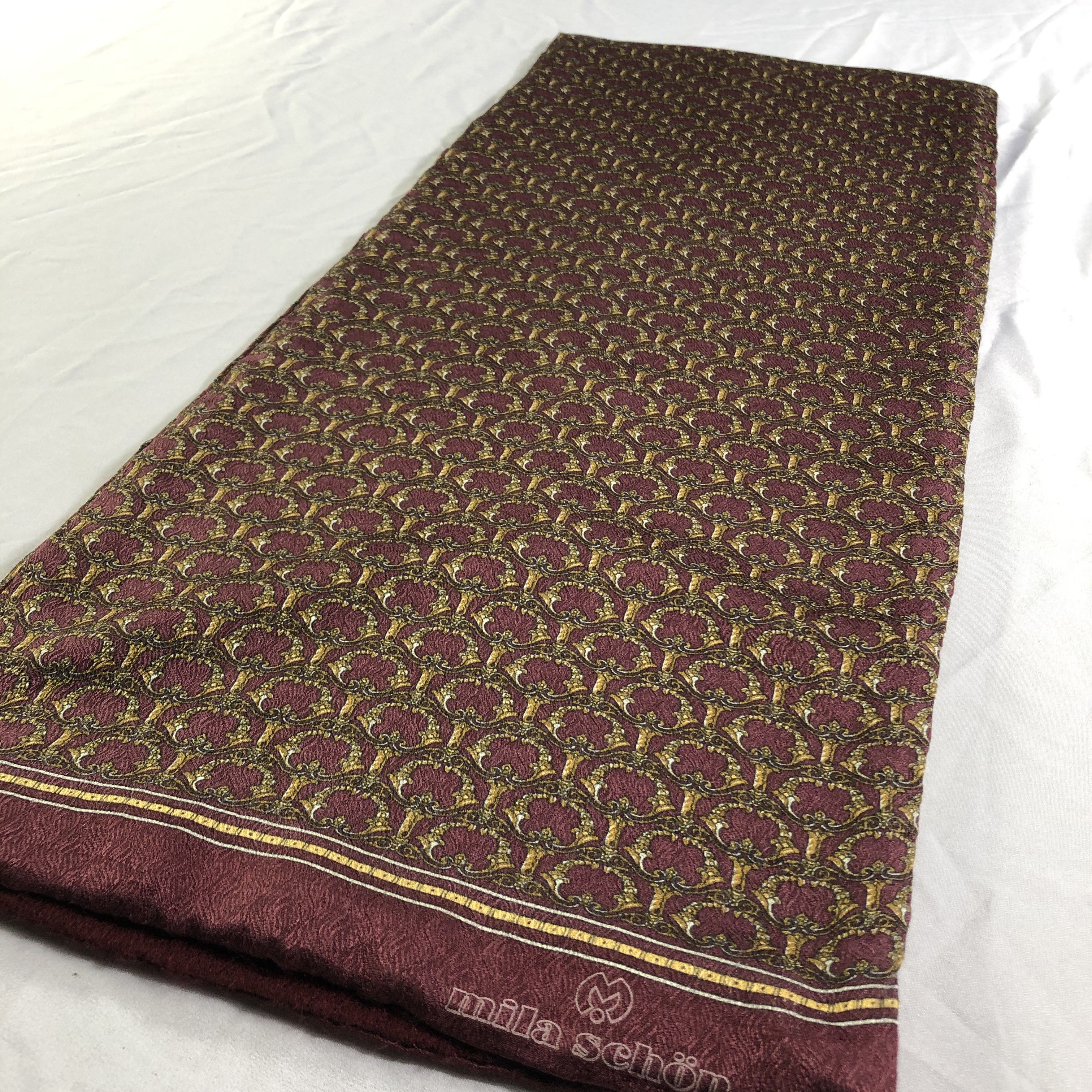 Mila Schon Mila Schon Paisley Silk/Wool Scarf Muffler Neckwear V2450 Size ONE SIZE - 3 Thumbnail