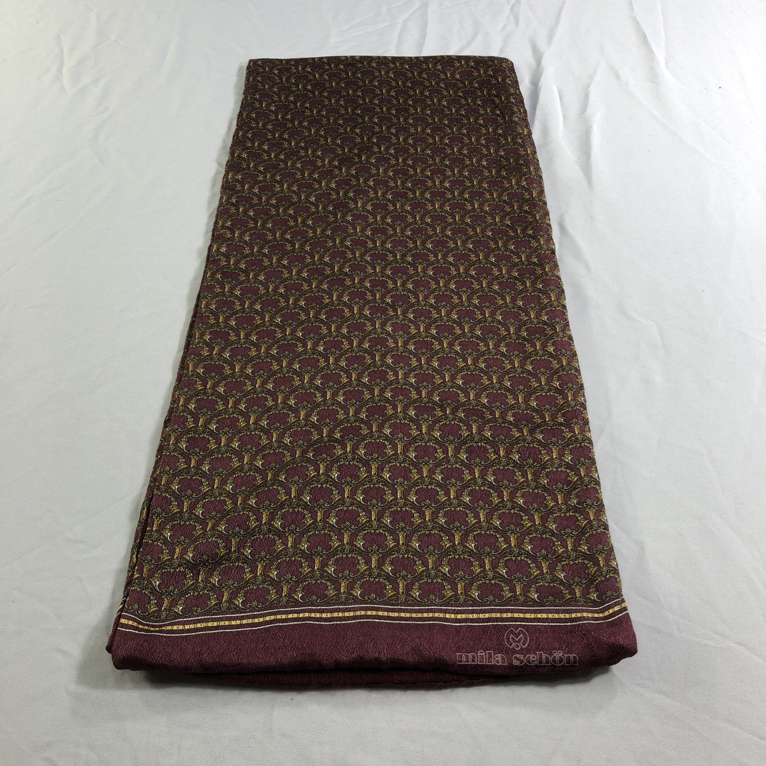 Mila Schon Mila Schon Paisley Silk/Wool Scarf Muffler Neckwear V2450 Size ONE SIZE - 2 Thumbnail