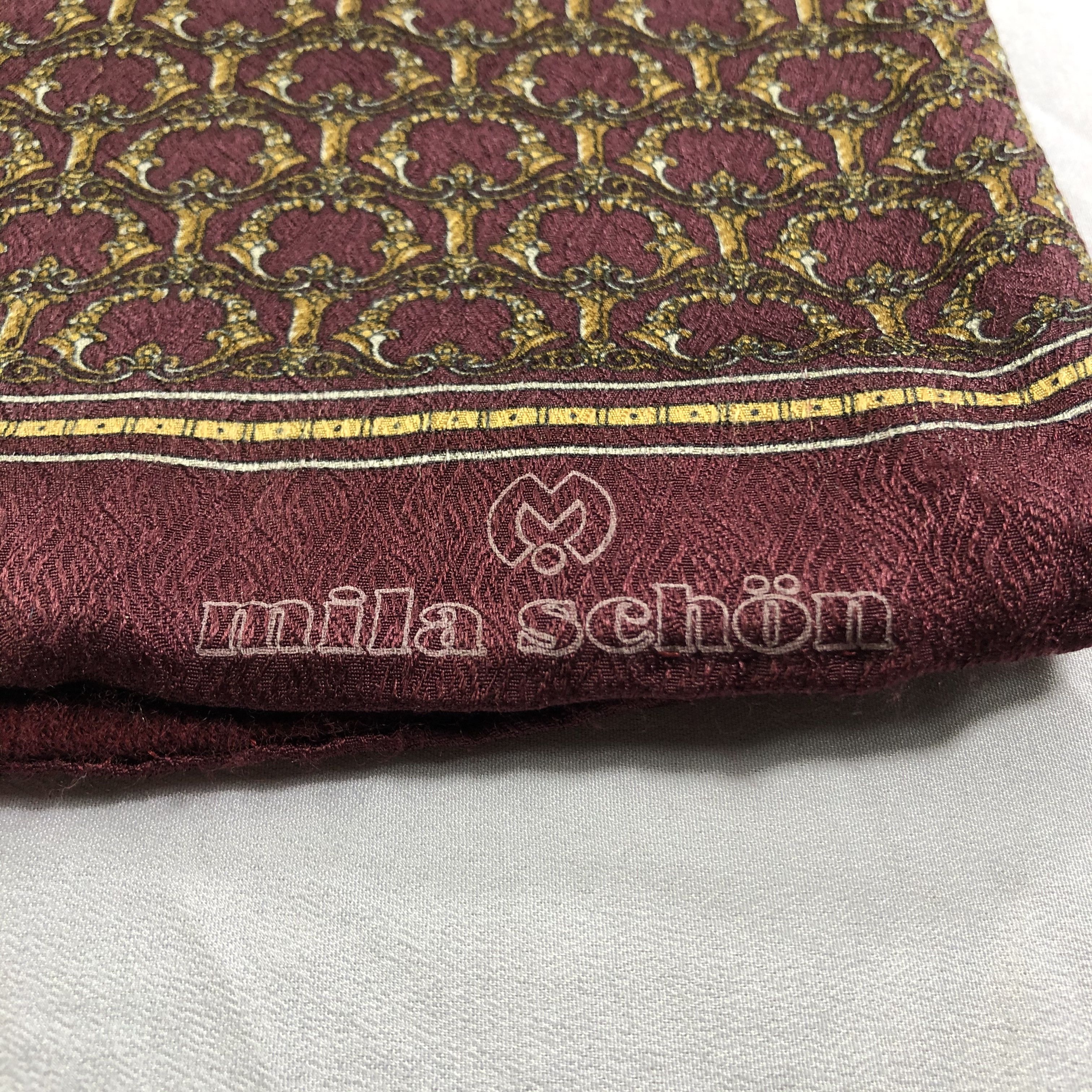 Mila Schon Mila Schon Paisley Silk/Wool Scarf Muffler Neckwear V2450 Size ONE SIZE - 4 Thumbnail