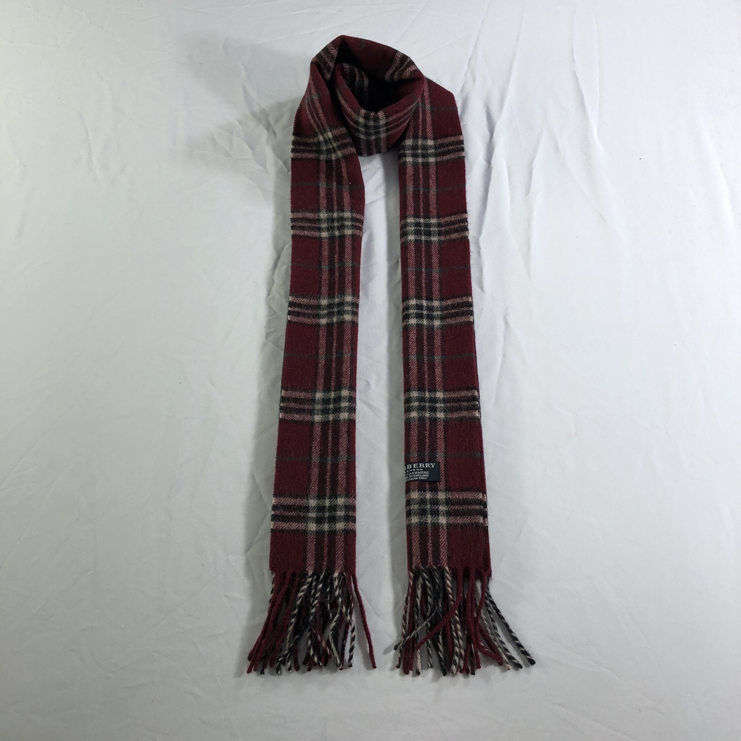 Burberrys Nova Check Cashmere Scarf Muffler Neckwear V2453