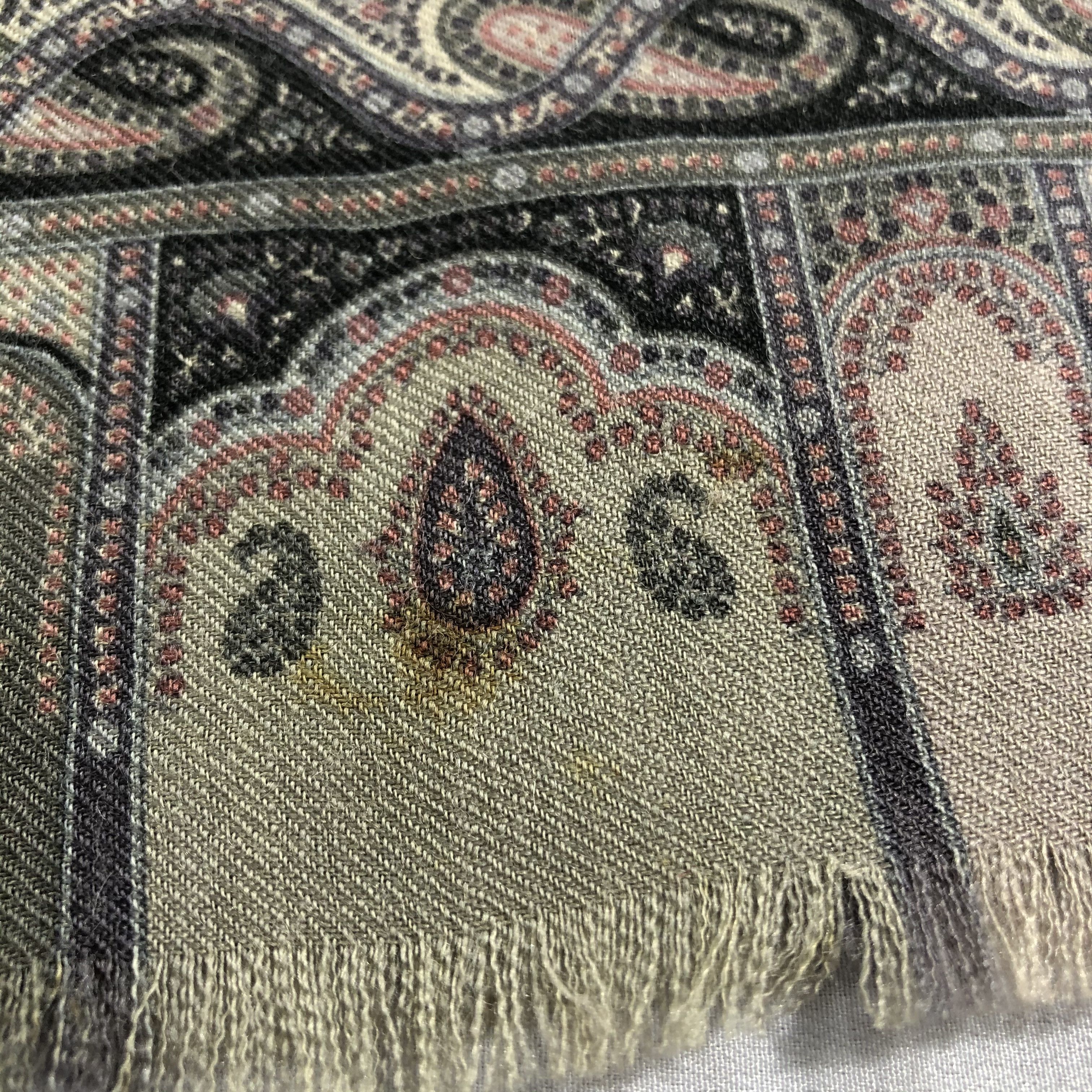 Etro Etro Paisley Silk/Wool Stole Scarf Muffler Neckwear V2455 Size ONE SIZE - 7 Thumbnail