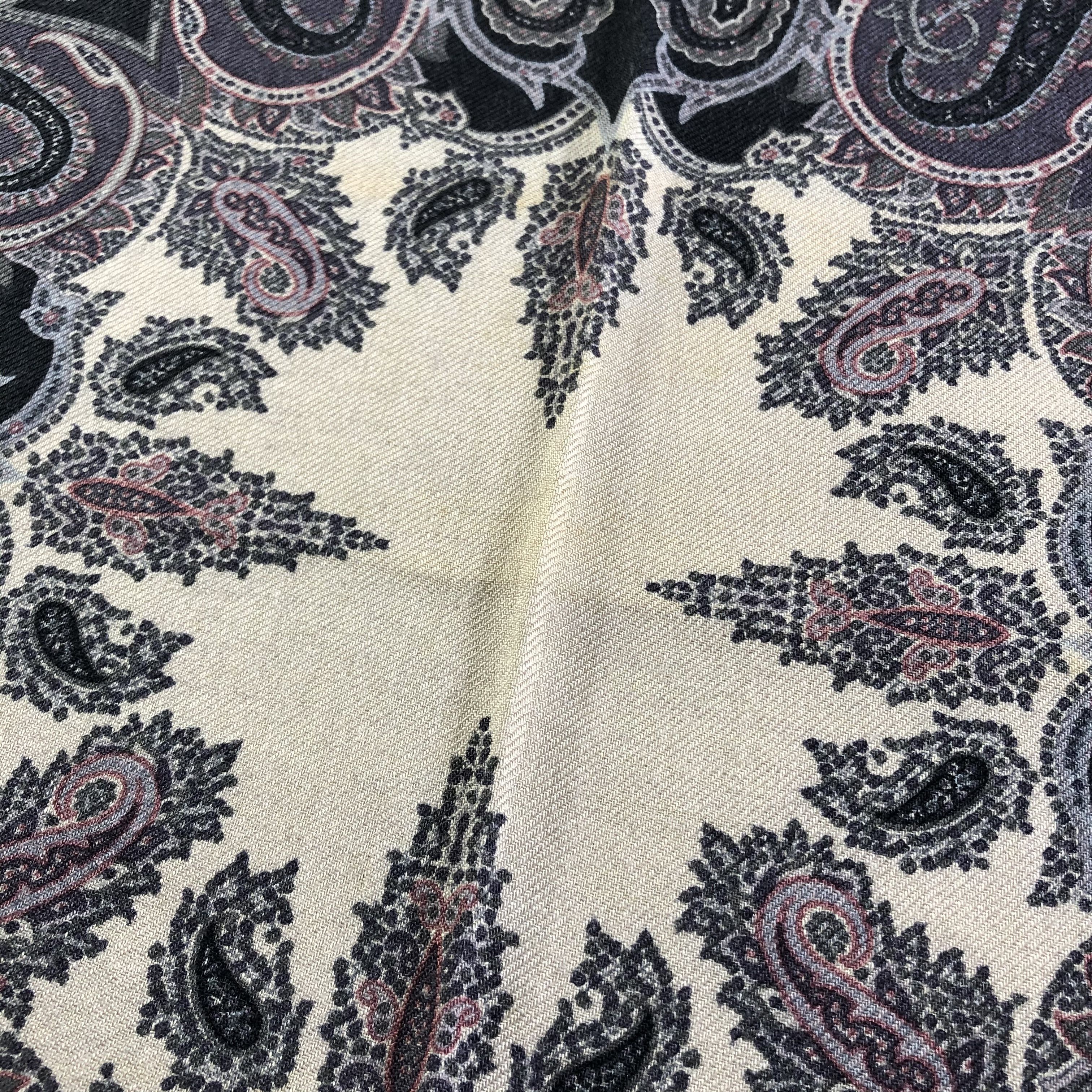Etro Etro Paisley Silk/Wool Stole Scarf Muffler Neckwear V2455 Size ONE SIZE - 12 Thumbnail