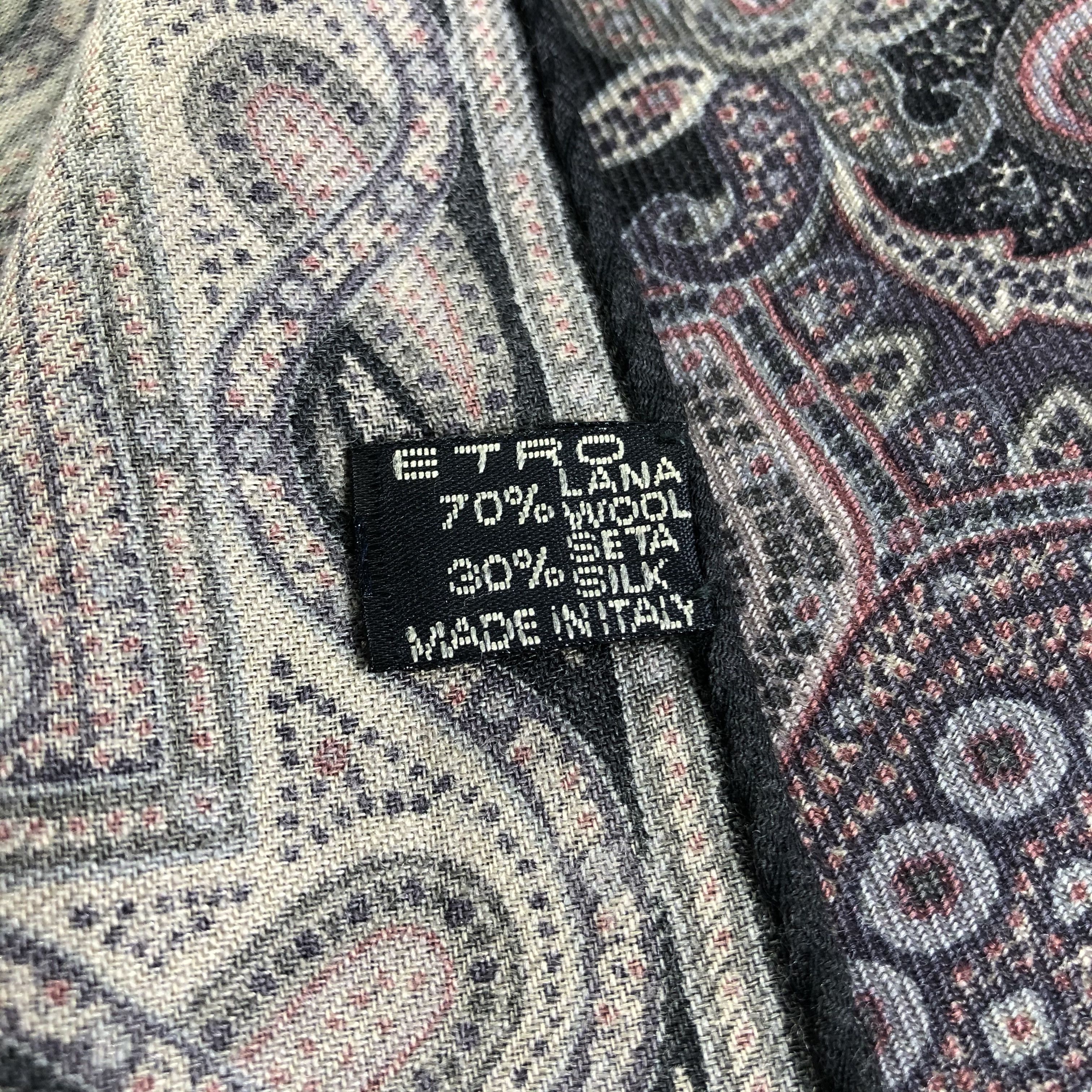 Etro Etro Paisley Silk/Wool Stole Scarf Muffler Neckwear V2455 Size ONE SIZE - 5 Thumbnail