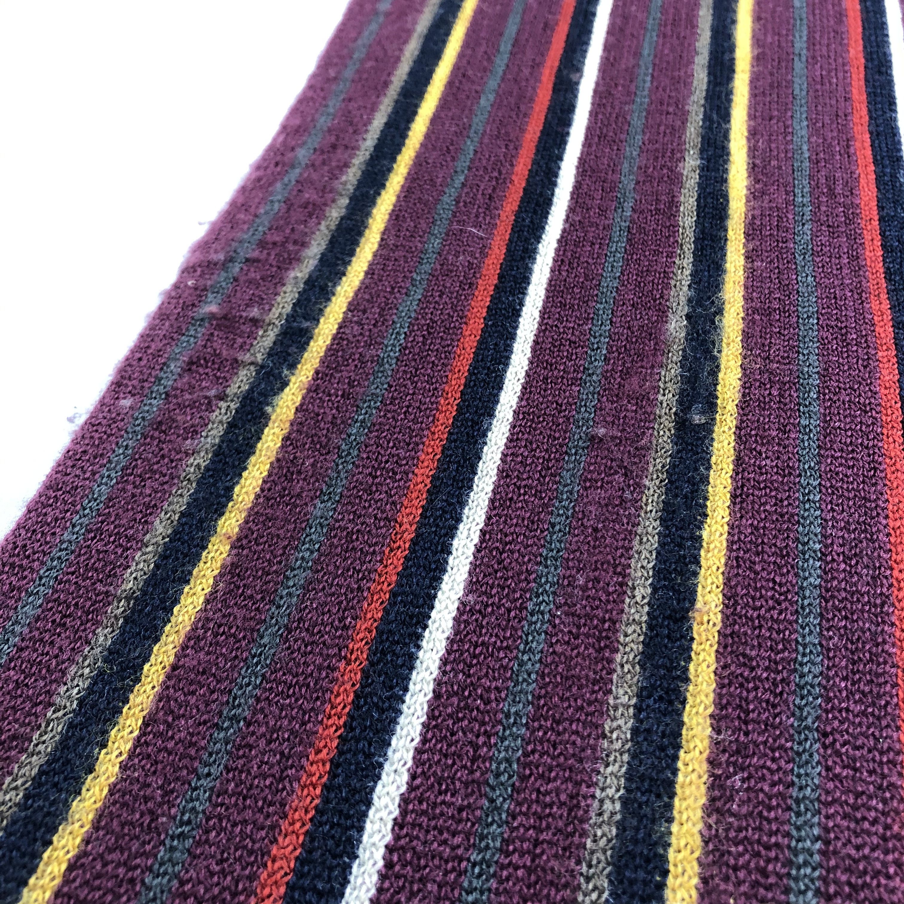 Chaps Chaps Striped Knit Wool Scarf Muffler Neckwear V2458 Size ONE SIZE - 6 Thumbnail
