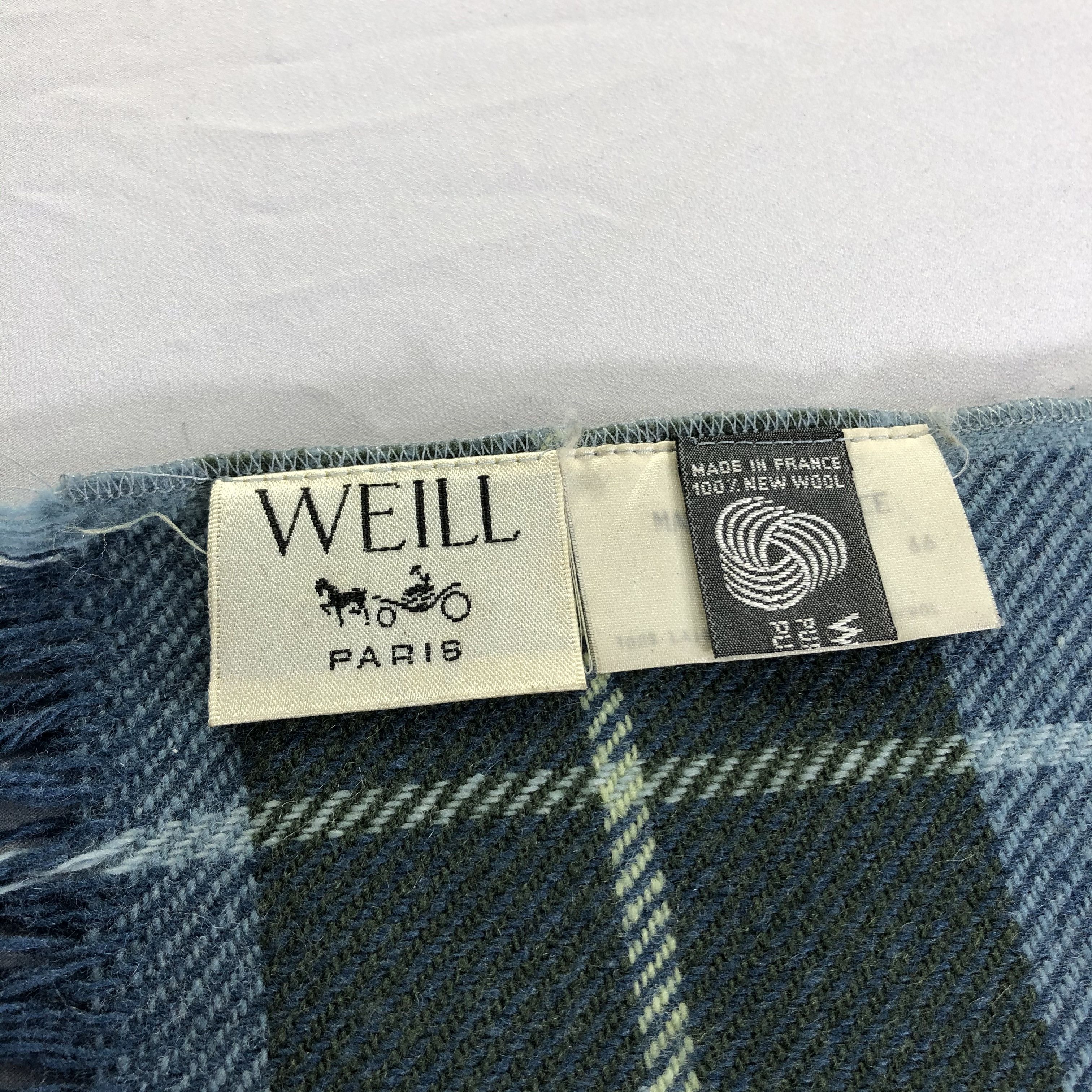 Vintage Weill Tartan Wool Scarf Muffler Neckwear V2459 Size ONE SIZE - 4 Thumbnail
