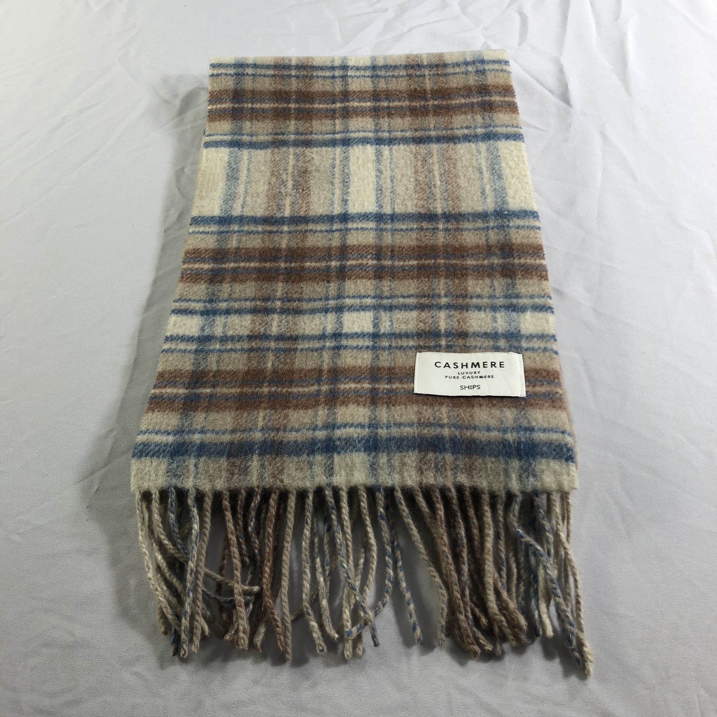 SHIPS Ships Tartan Cashmere Scarf Muffler Neckwear V2462 Size ONE SIZE - 3 Thumbnail