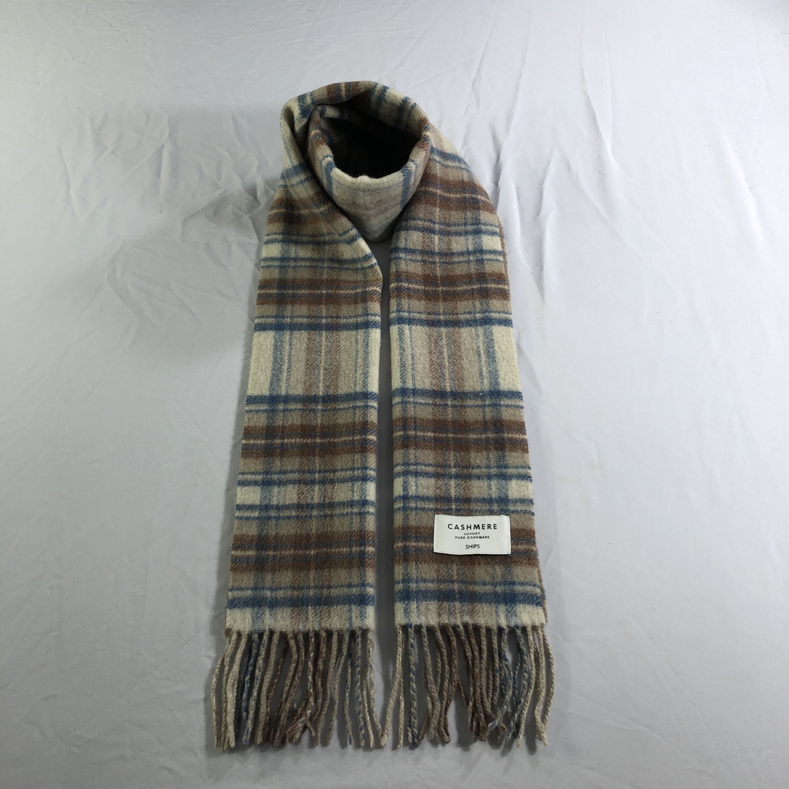 SHIPS Ships Tartan Cashmere Scarf Muffler Neckwear V2462 Size ONE SIZE - 1 Thumbnail