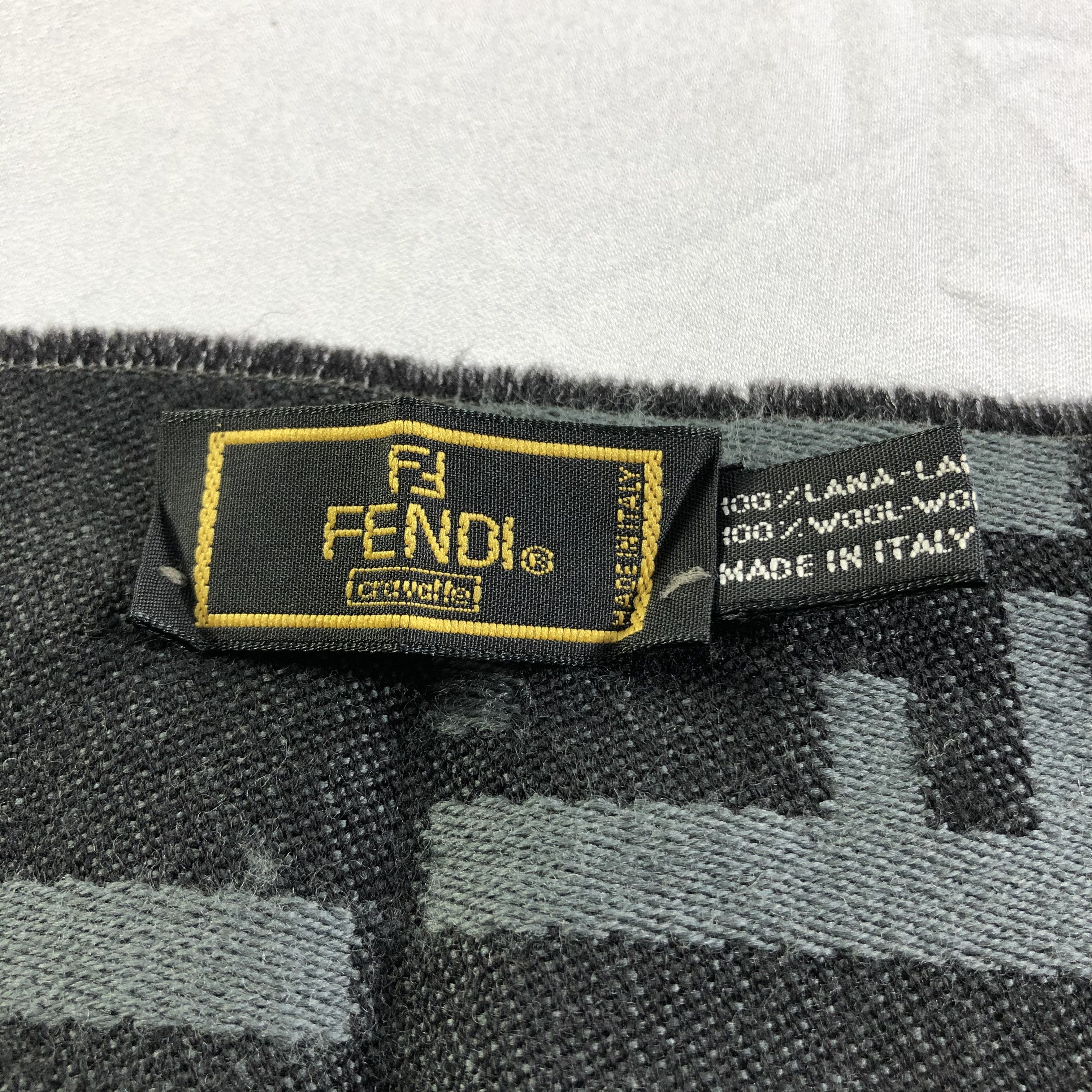 Fendi Fendi Monogram Wool Scarf Muffler Neckwear V2477 Size ONE SIZE - 5 Thumbnail
