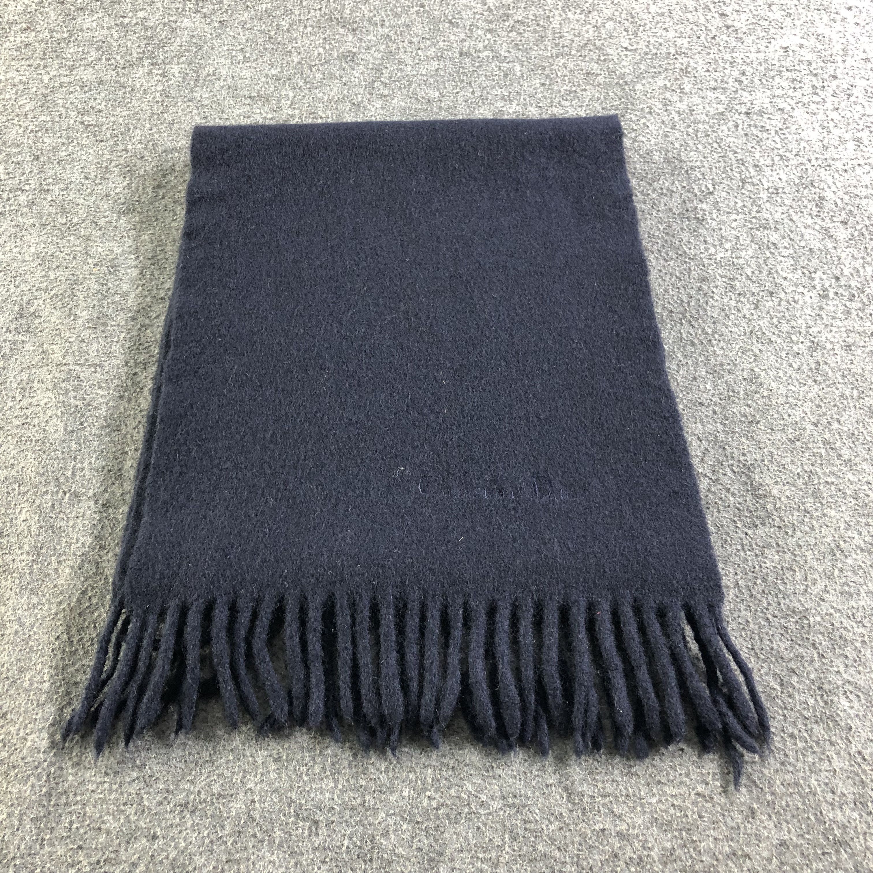 Japanese Brand Christian Dior Wool Scarf Muffler Neckwear V2056 Size ONE SIZE - 3 Thumbnail