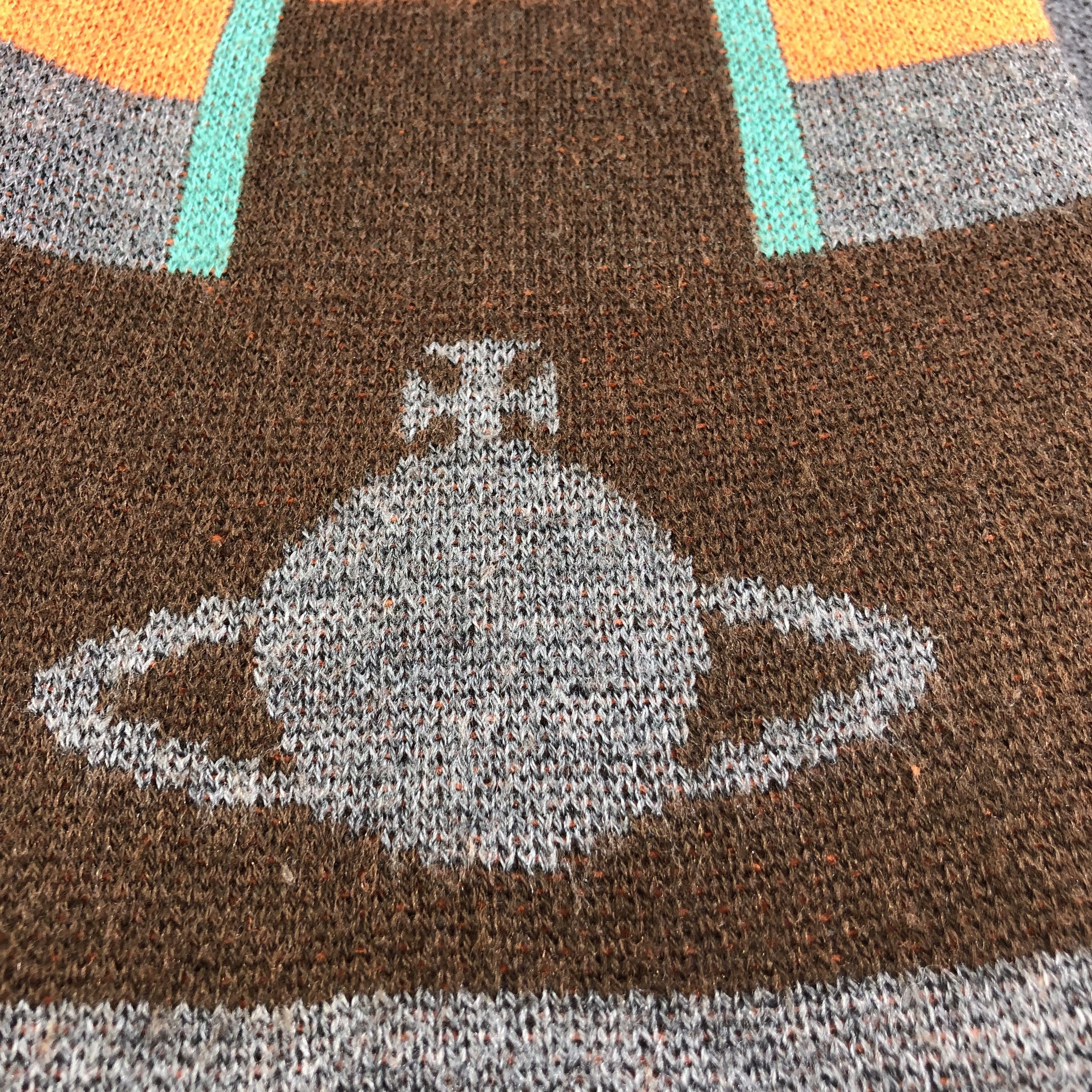 Vivienne Westwood Vivienne Westwood Branded Orbs Wool Scarf Muffler V2058 Size ONE SIZE - 5 Thumbnail