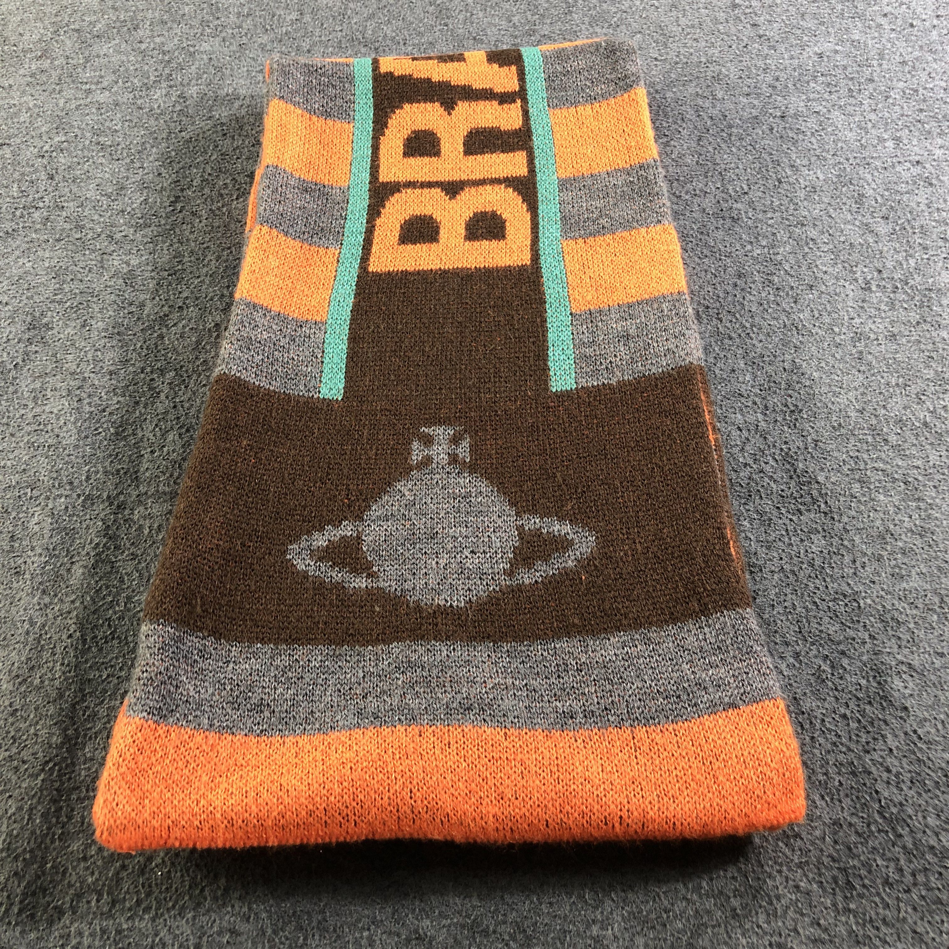 Vivienne Westwood Vivienne Westwood Branded Orbs Wool Scarf Muffler V2058 Size ONE SIZE - 3 Thumbnail