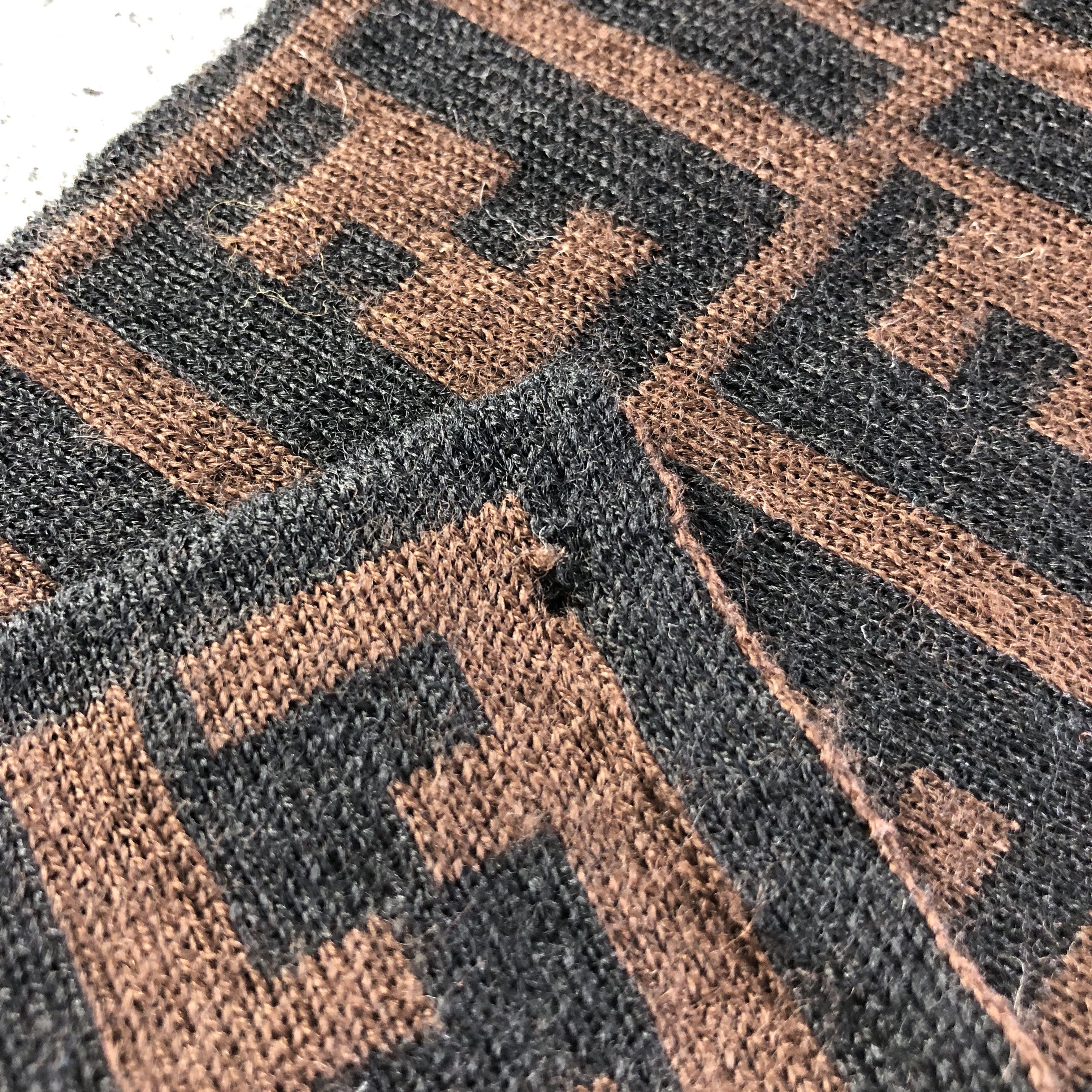 Fendi FENDI Striped Wool Scarf Muffler Neckwear V2107 Size ONE SIZE - 18 Thumbnail