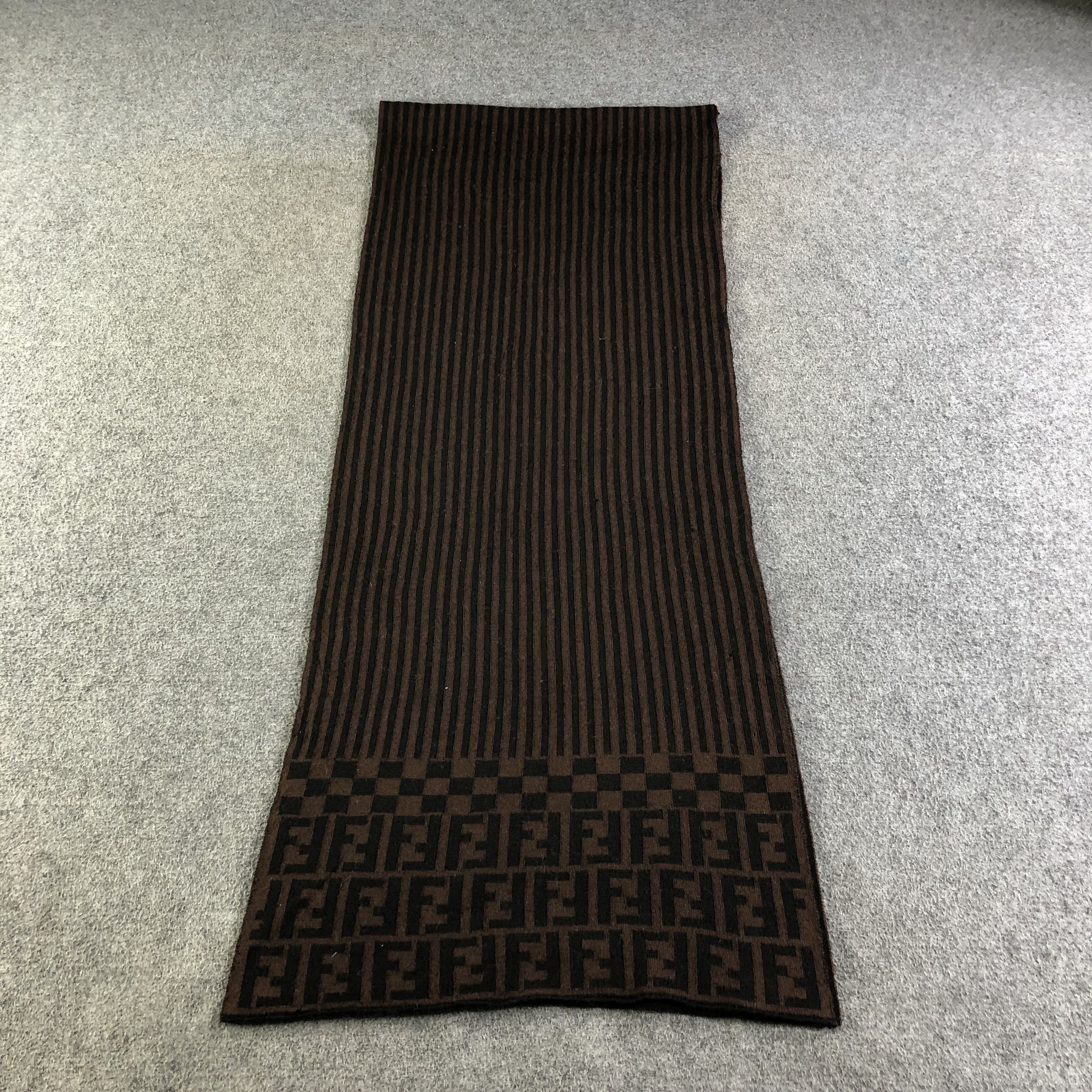 Fendi FENDI Striped Wool Scarf Muffler Neckwear V2107 Size ONE SIZE - 3 Thumbnail