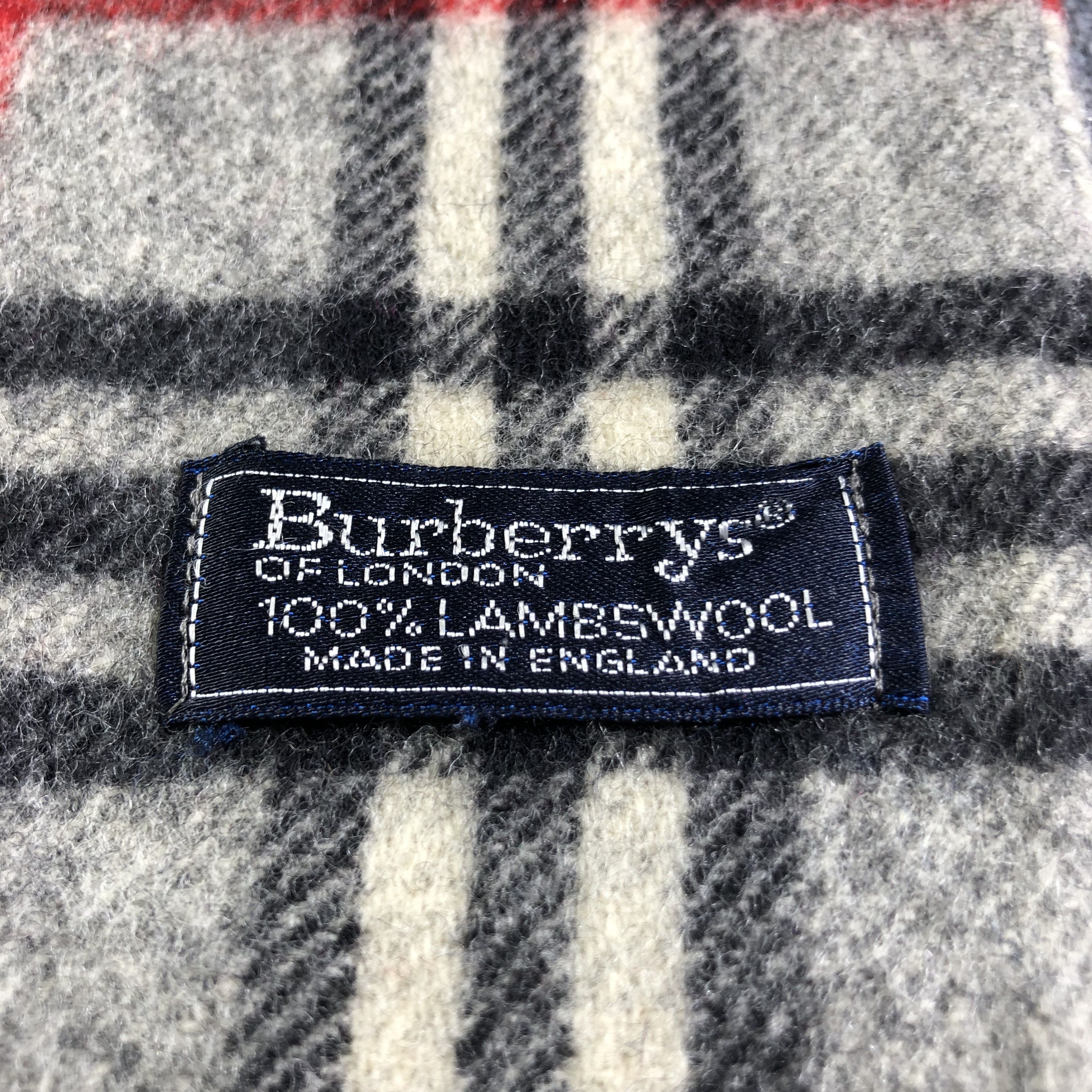 Burberry Burberrys Nova Check Grey Wool Scarf Muffler Neckwear V2116 Size ONE SIZE - 4 Thumbnail