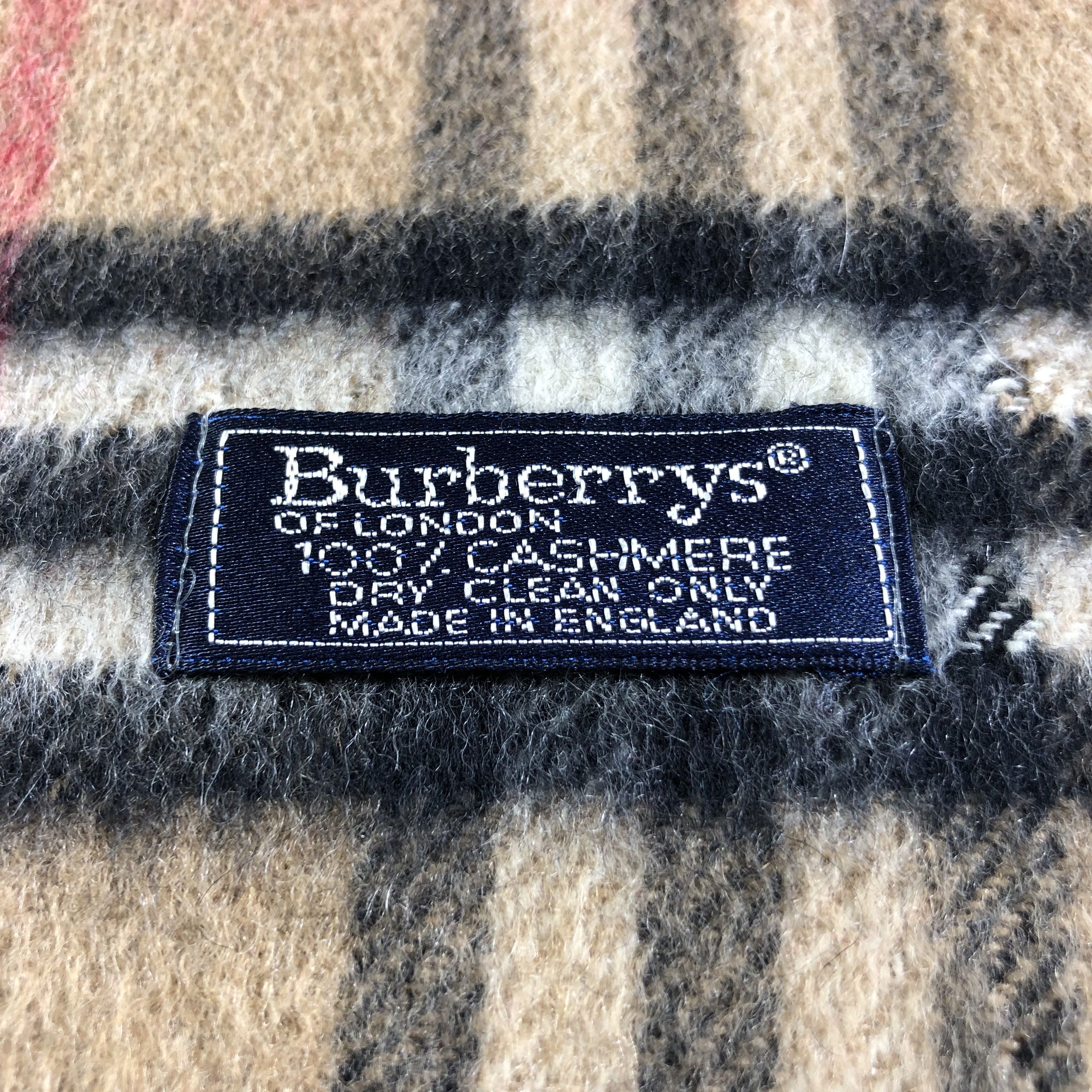 Burberry Burberrys Nova Check Tan Cashmere Scarf Muffler V2150 Size ONE SIZE - 5 Thumbnail