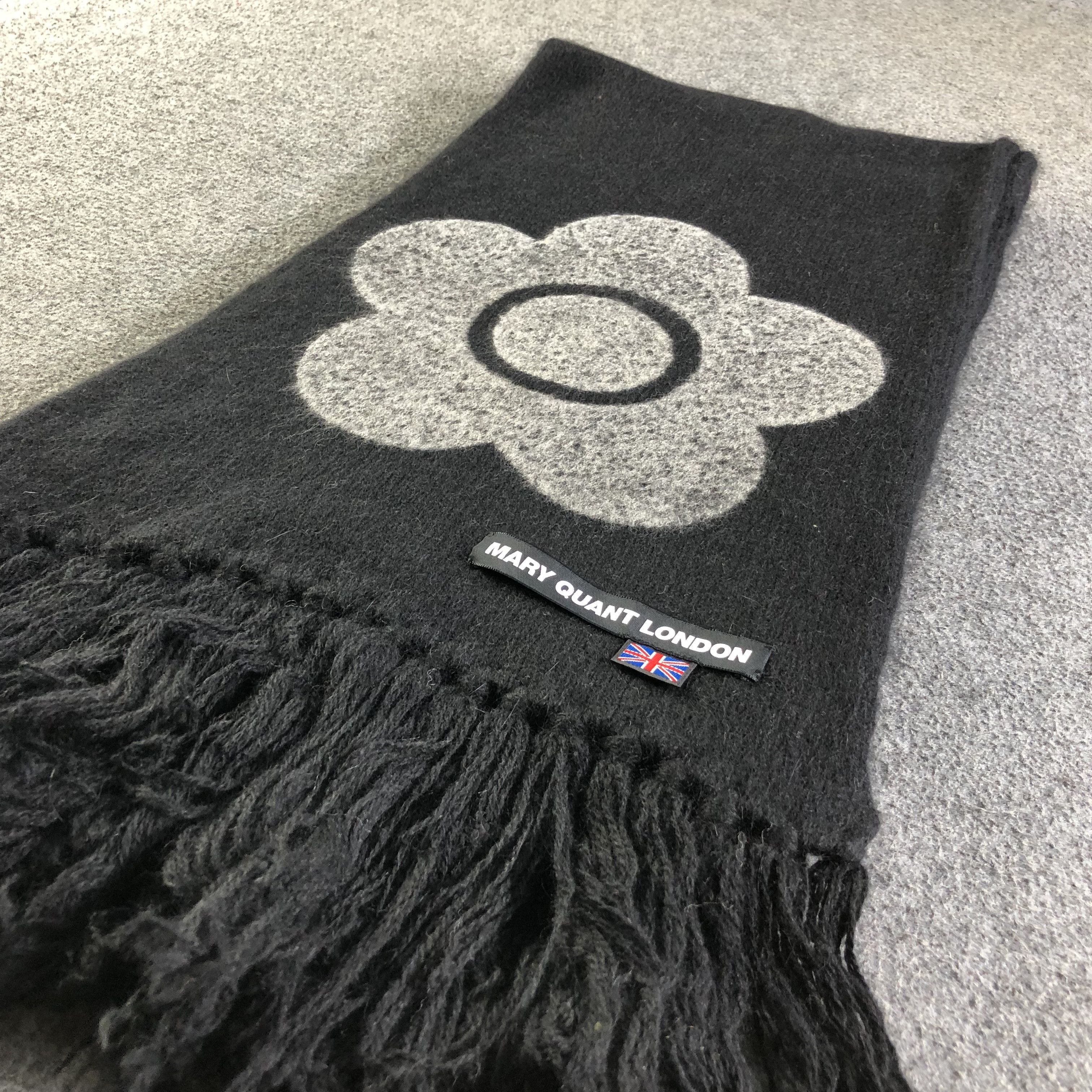 Vintage Mary Quant Flower Wool Scarf Muffler Neckwear V2191 Size ONE SIZE - 3 Thumbnail