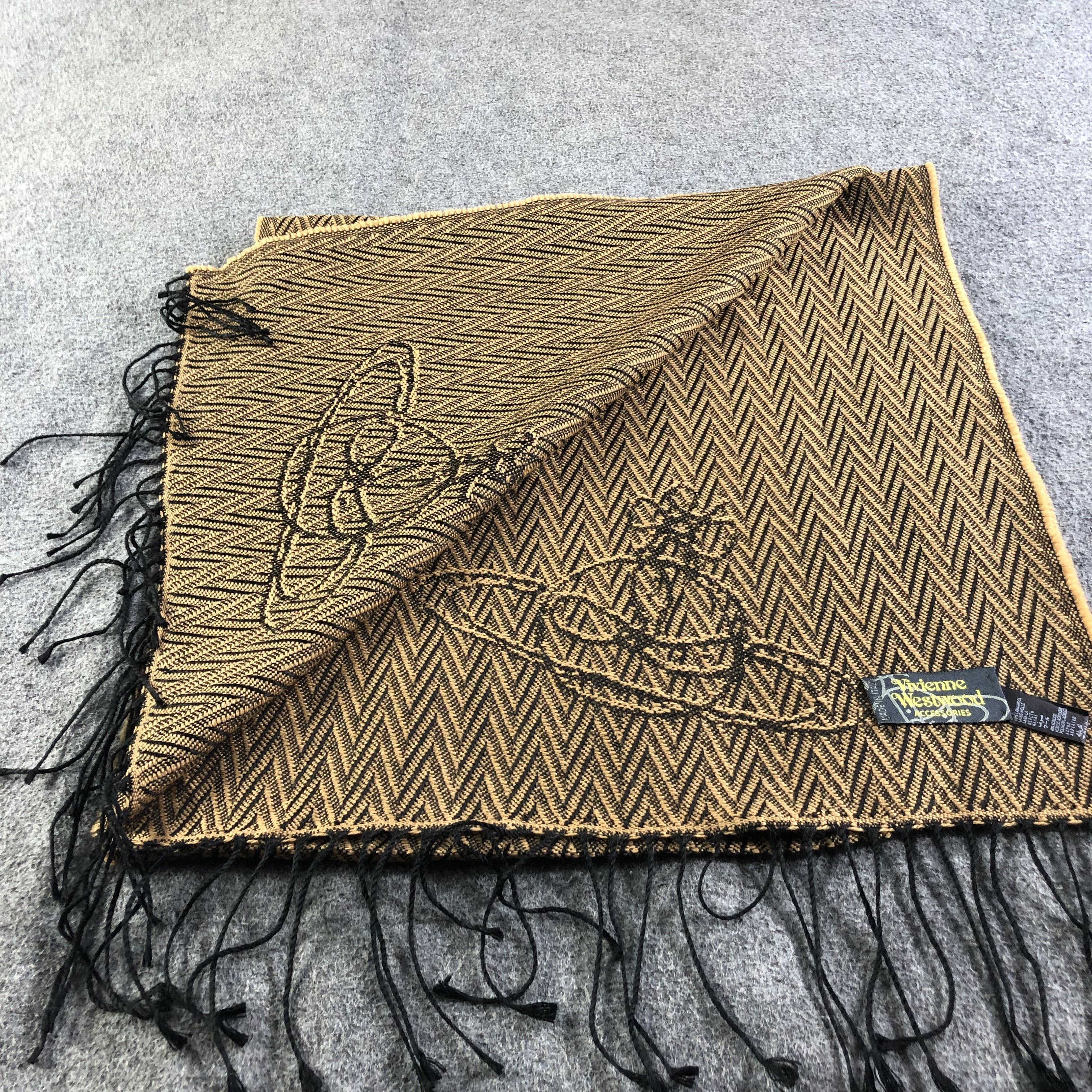 Vivienne Westwood Vivienne Westwood Orbs Wool Scarf Muffler Neckwear V2198 Size ONE SIZE - 6 Thumbnail