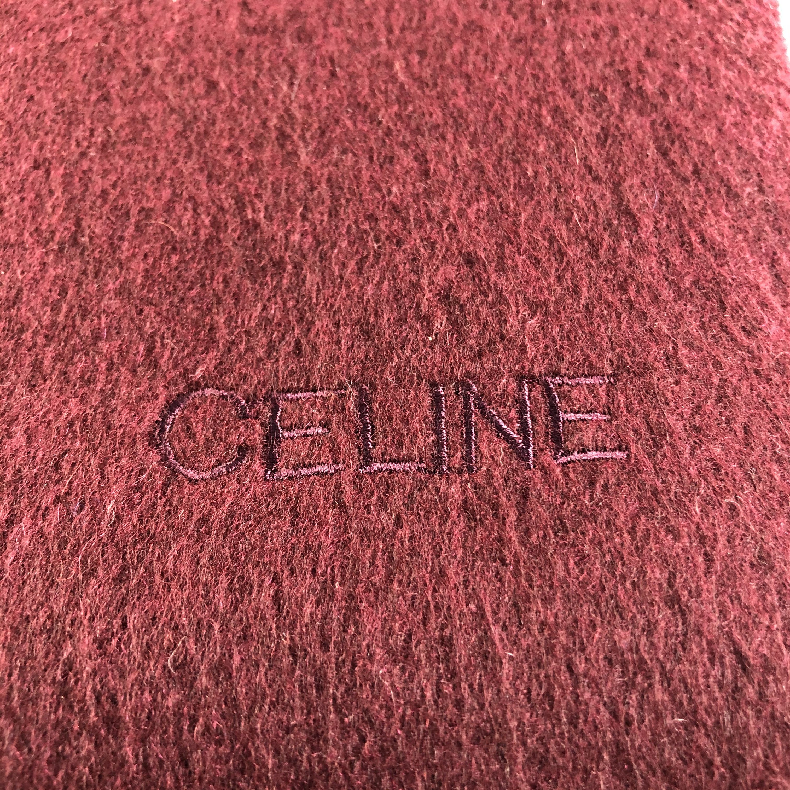 Celine × Vintage Celine Cashmere Scarf Muffler Neckwear V2200 Size ONE SIZE - 4 Thumbnail